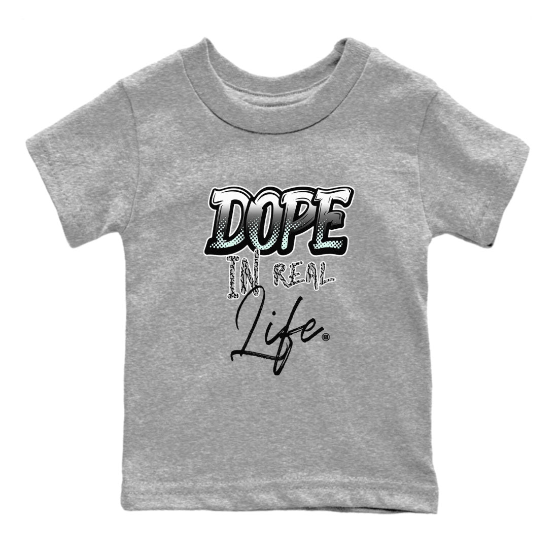 3s Green Glow shirt to match jordans Dope In Real Life sneaker tees Air Jordan 3 Green Glow Drip Gear Zone baby toddler Heather Grey 2 cotton Shirt