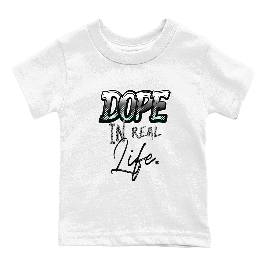 3s Green Glow shirt to match jordans Dope In Real Life sneaker tees Air Jordan 3 Green Glow Drip Gear Zone baby toddler White 2 cotton Shirt