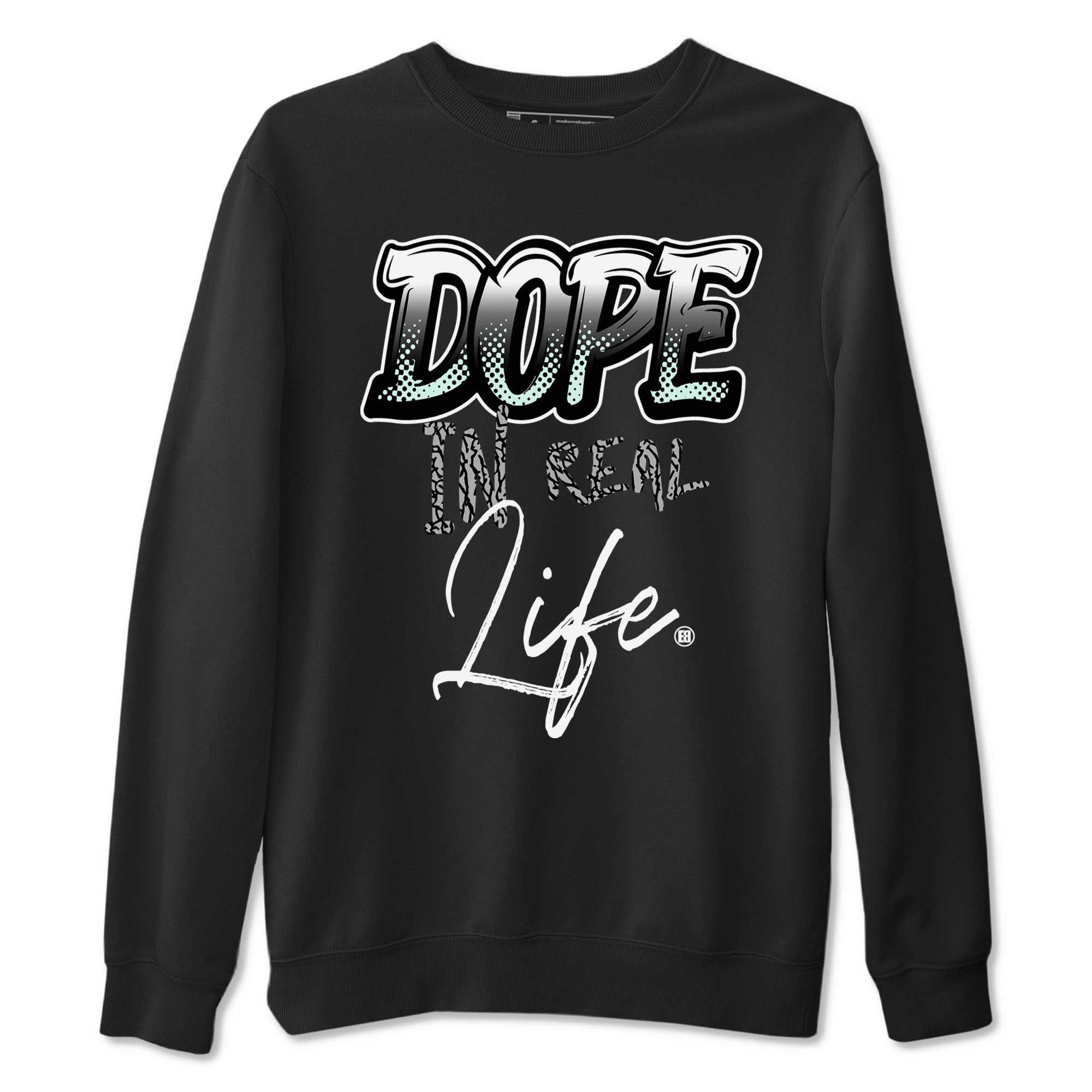 3s Green Glow shirt to match jordans Dope In Real Life sneaker tees Air Jordan 3 Green Glow Drip Gear Zone unisex cotton Black 2 crew neck shirt