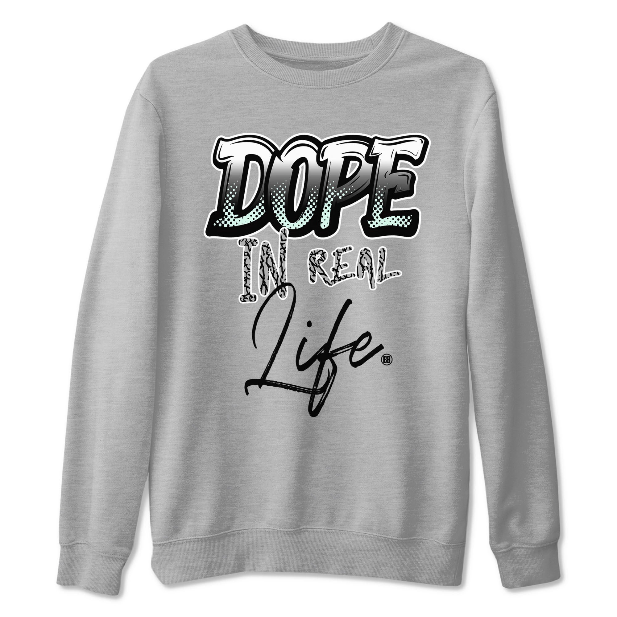 3s Green Glow shirt to match jordans Dope In Real Life sneaker tees Air Jordan 3 Green Glow Drip Gear Zone unisex cotton Heather Grey 2 crew neck shirt