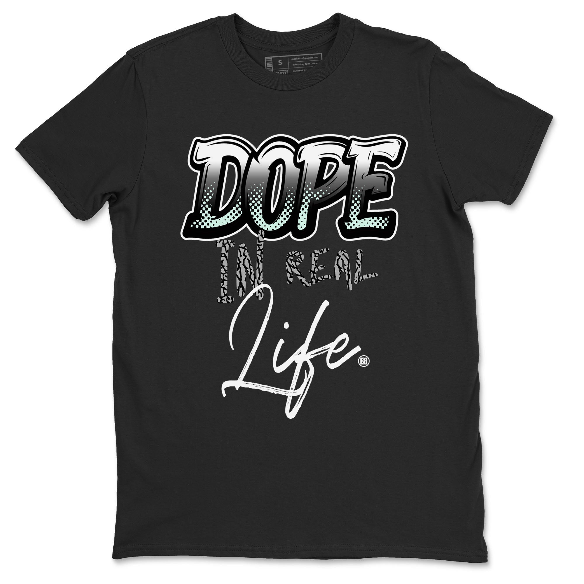 3s Green Glow shirt to match jordans Dope In Real Life sneaker tees Air Jordan 3 Green Glow Drip Gear Zone unisex cotton Black 2 crew neck shirt
