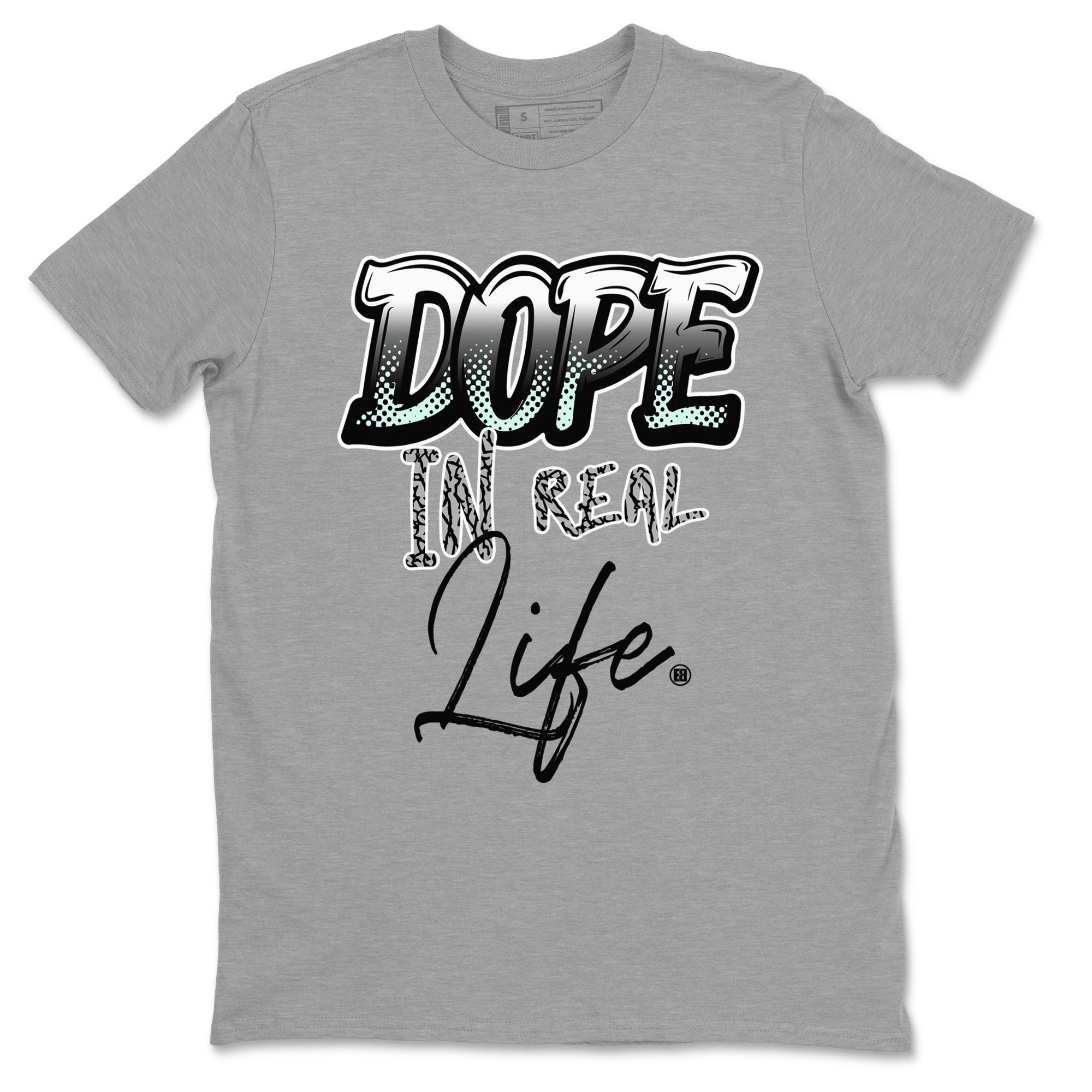 3s Green Glow shirt to match jordans Dope In Real Life sneaker tees Air Jordan 3 Green Glow Drip Gear Zone unisex cotton Heather Grey 2 crew neck shirt