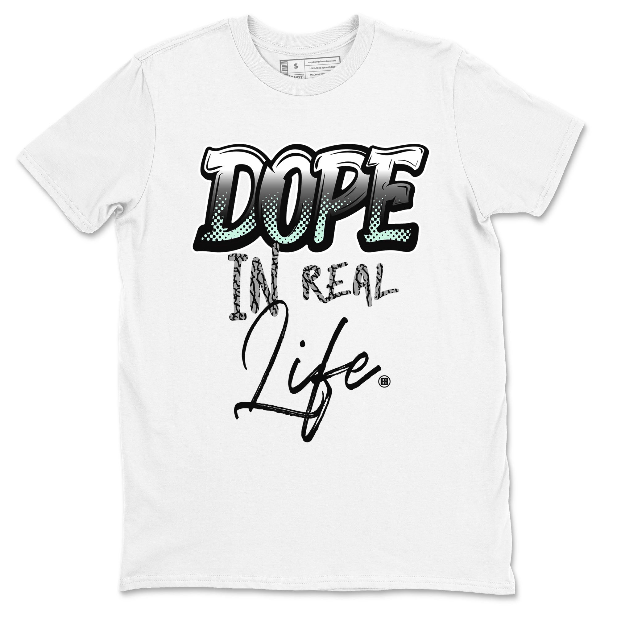 3s Green Glow shirt to match jordans Dope In Real Life sneaker tees Air Jordan 3 Green Glow Drip Gear Zone unisex cotton White 2 crew neck shirt