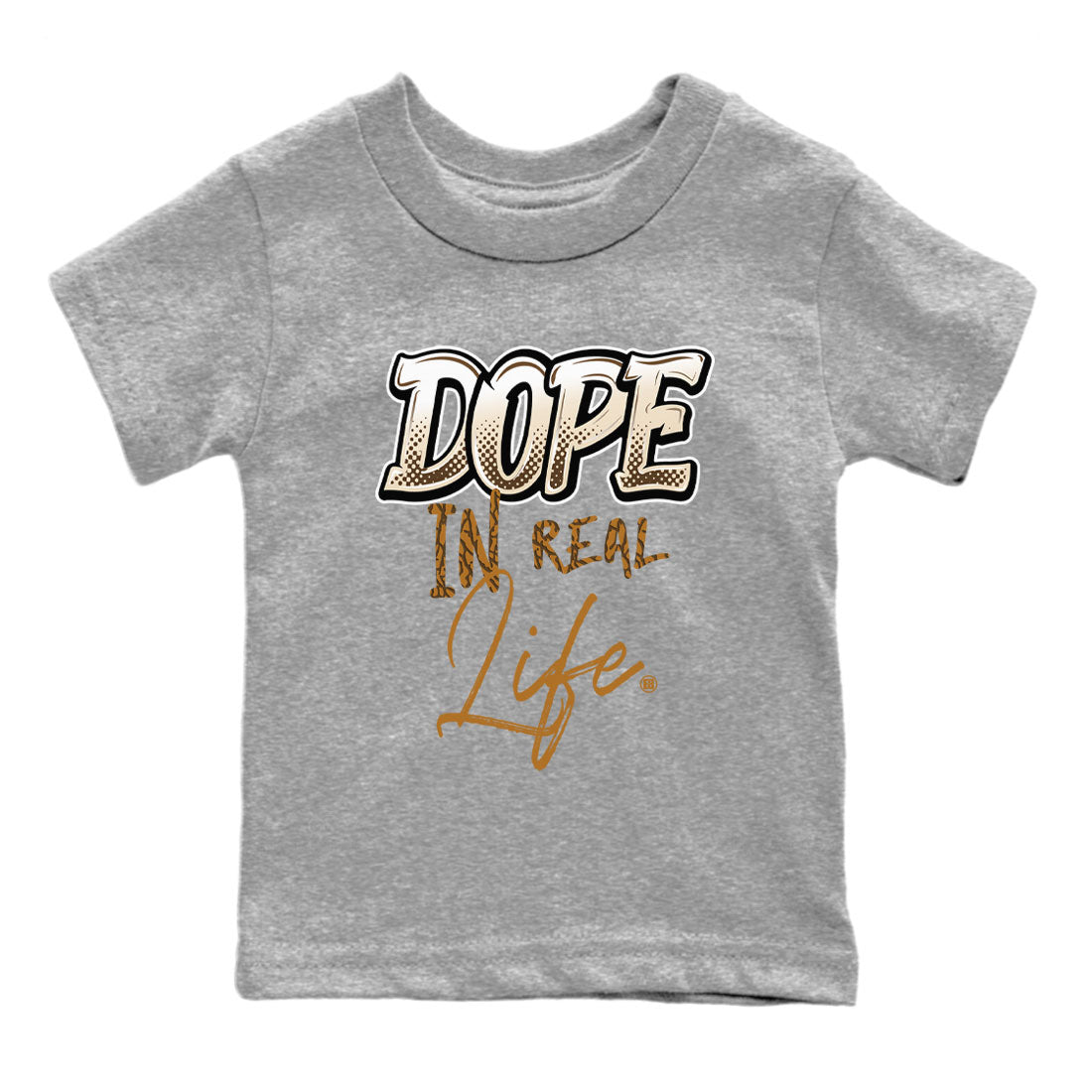 Air Jordan 3 Palomino shirt to match jordans Dope In Real Life Streetwear Sneaker Shirt Air Jordan 3 Palomino Drip Gear Zone Sneaker Matching Clothing Baby Toddler Kids Heather Grey 2 T-Shirt