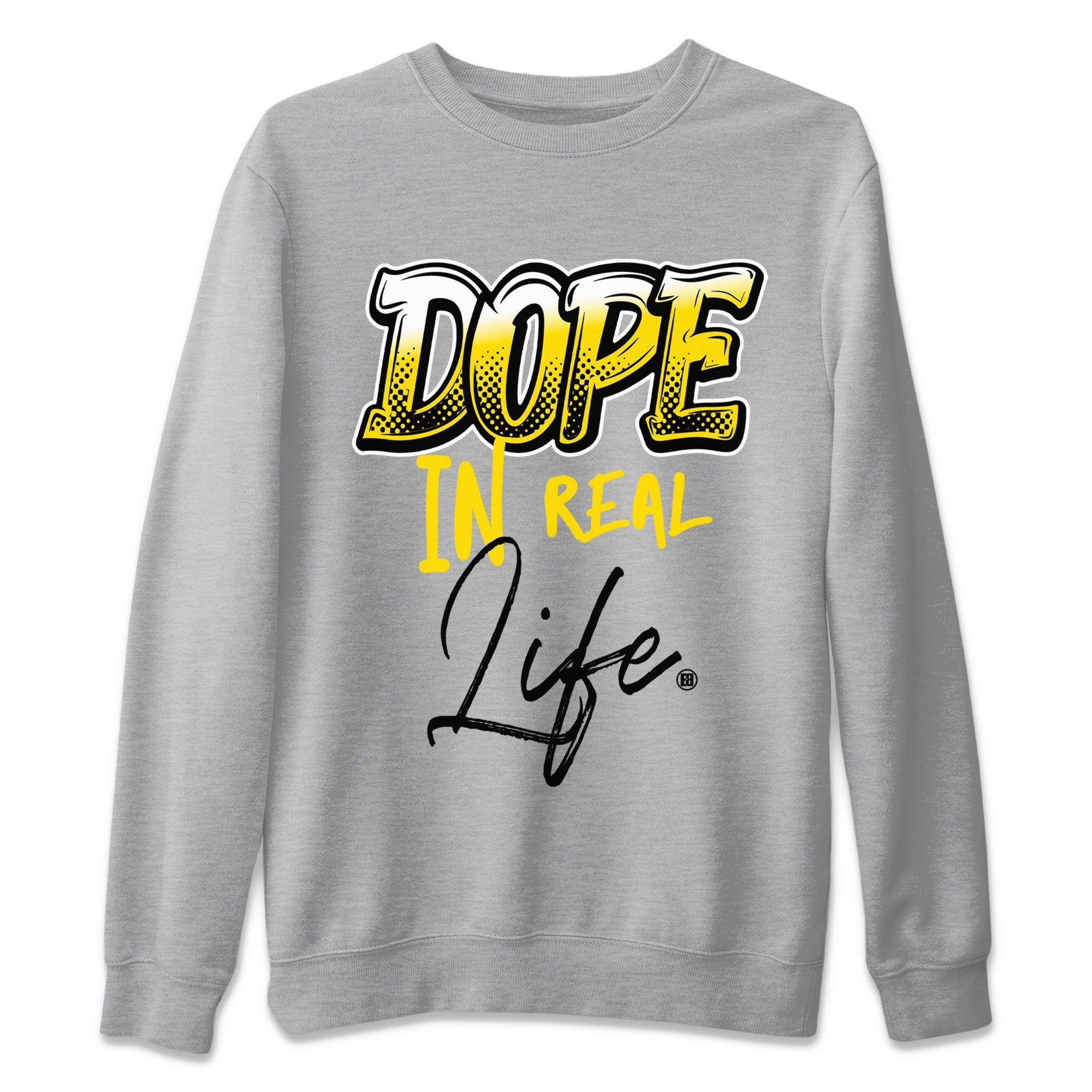 Air Jordan 4 Thunder Sneaker Match Tees Dope In Real Life Streetwear Sneaker Shirt Air Jordan 4 Retro Thunder Sneaker Release Tees Unisex Shirts Heather Grey 2