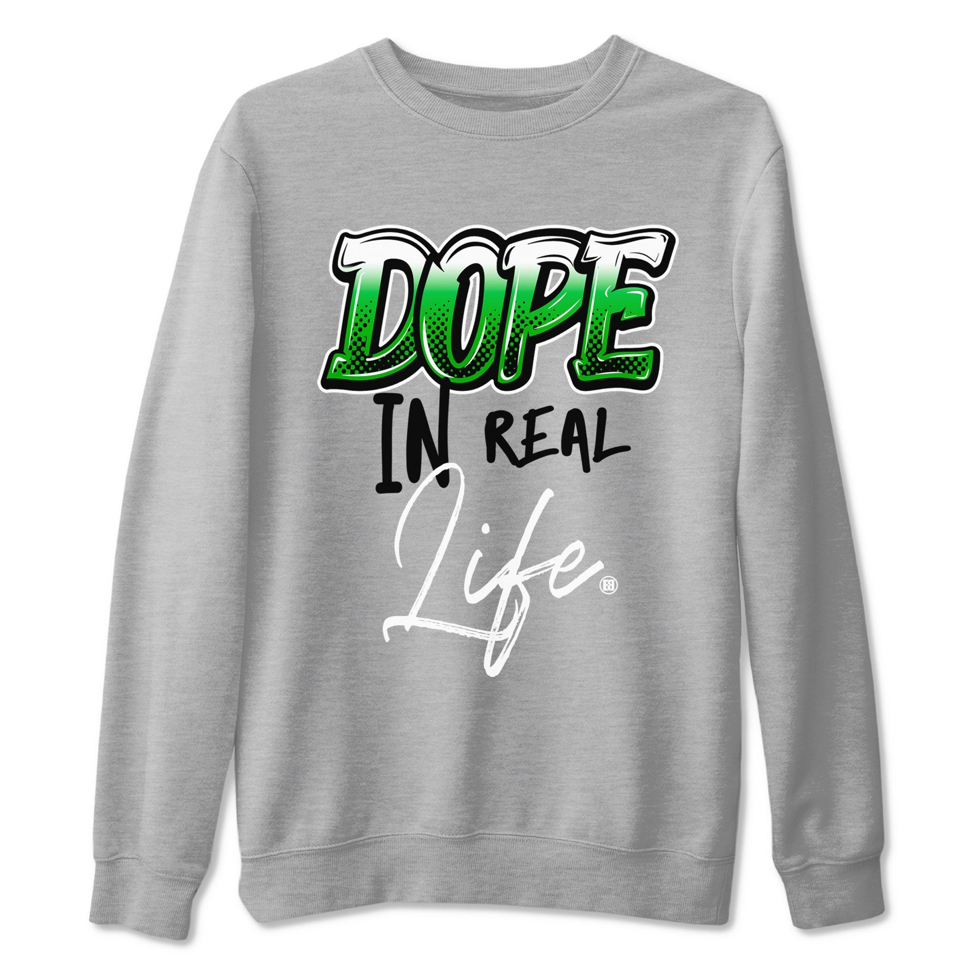 Jordan 5 Retro Lucky Green shirt to match jordans Dope In Real Life sneaker tees 5s Lucky Green Drip Gear Zone unisex cotton Heather Grey 2 crew neck shirt