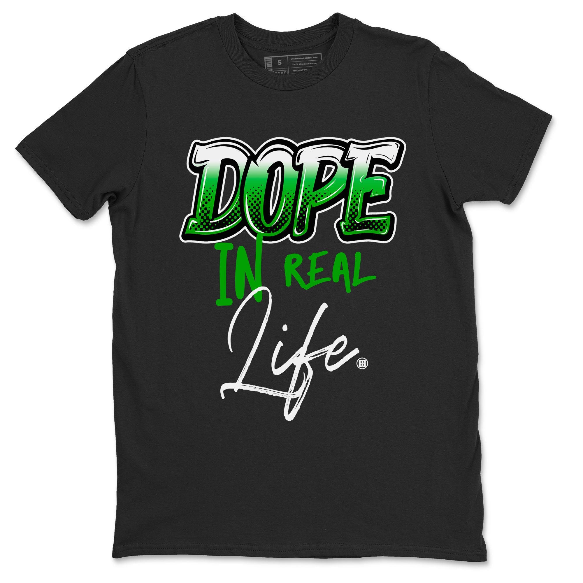 Jordan 5 Retro Lucky Green shirt to match jordans Dope In Real Life sneaker tees 5s Lucky Green Drip Gear Zone unisex cotton Black 2 crew neck shirt