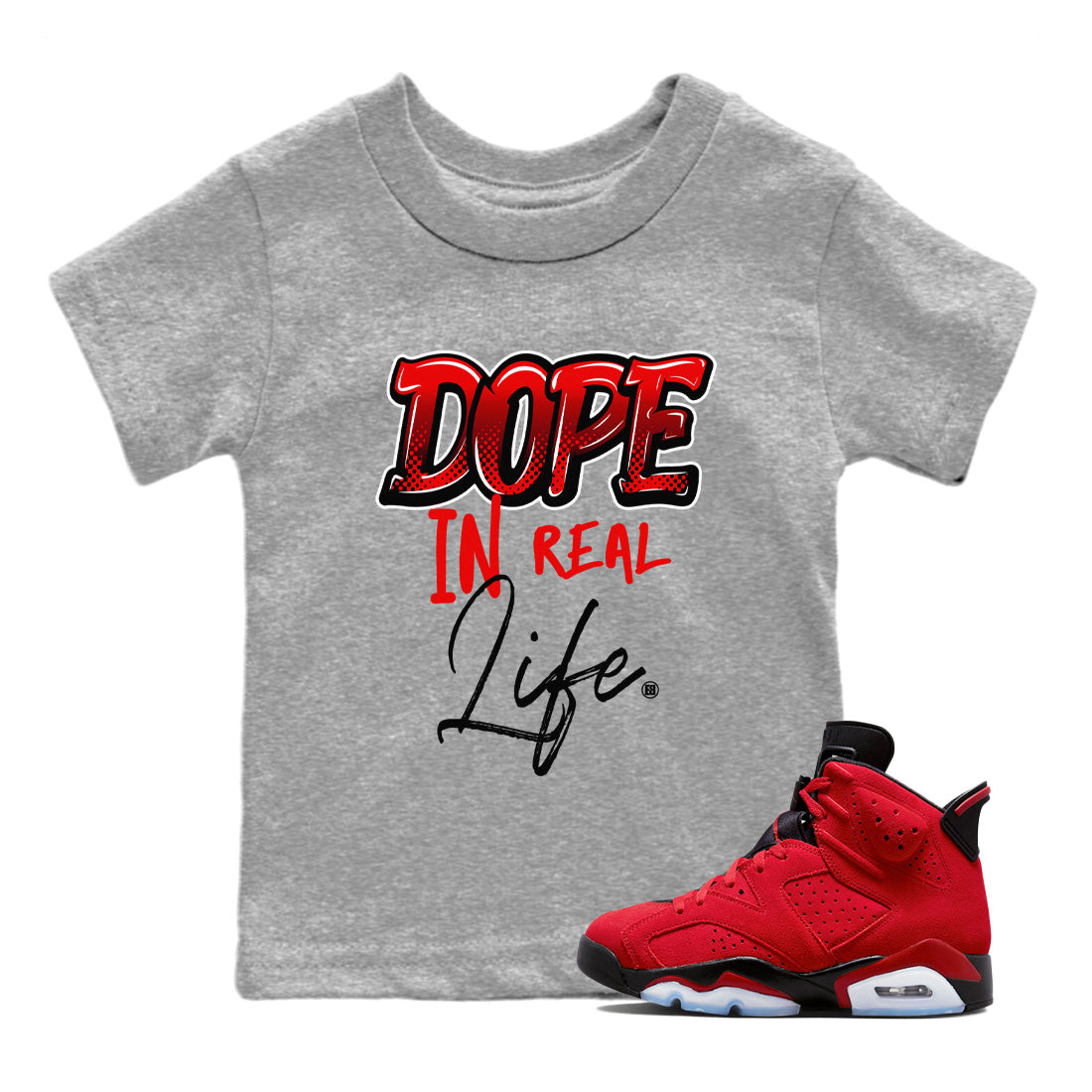 Air Jordan 6 Toro Bravo Dope In Real Life Baby and Kids Streetwear Sneaker Shirt Air Jordan 6 Toro Kids Streetwear Sneaker Shirt Size Chart