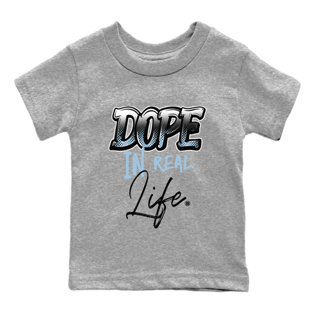 Air Jordan 7 Chambray Sneaker Match Tees Dope In Real Life Streetwear Sneaker Shirt AJ7 Chambray Drip Gear Zone Sneaker Matching Clothing Kids Shirts Heather Grey 2