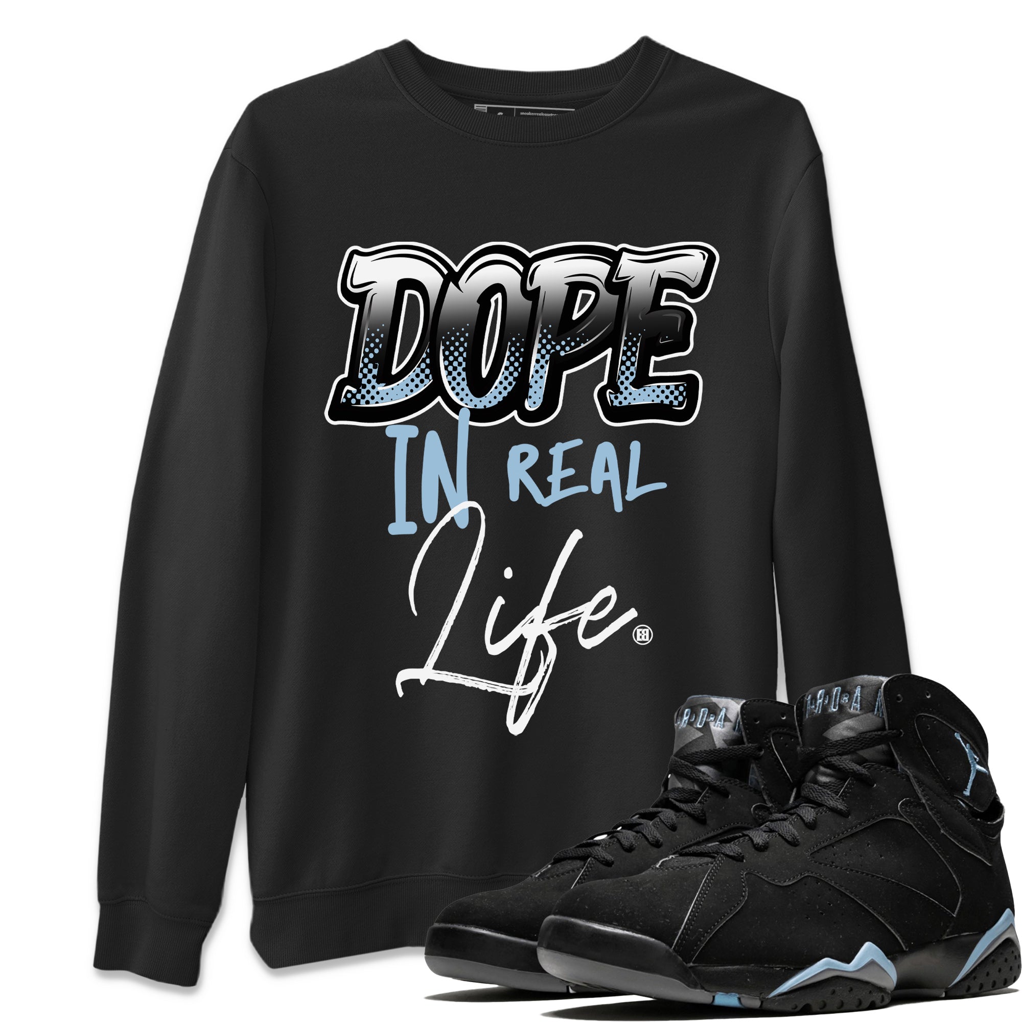 Air Jordan 7 Chambray Sneaker Match Tees Dope In Real Life Streetwear Sneaker Shirt AJ7 Chambray Drip Gear Zone Sneaker Matching Clothing Unisex Shirts Black 1