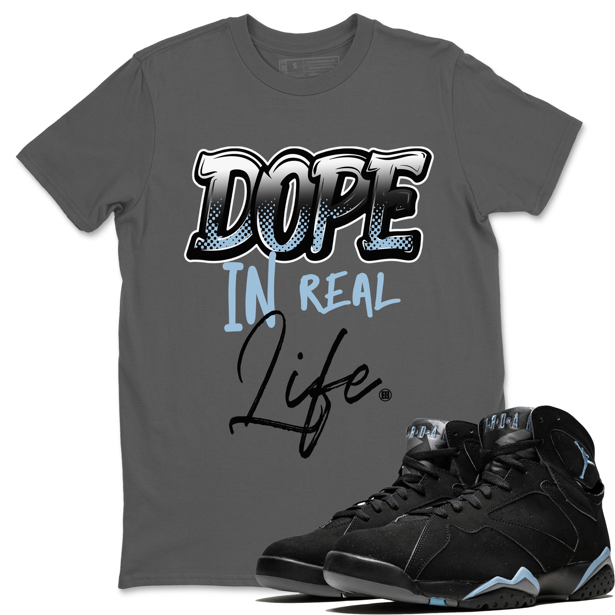 Air Jordan 7 Chambray Sneaker Match Tees Dope In Real Life Streetwear Sneaker Shirt AJ7 Chambray Drip Gear Zone Sneaker Matching Clothing Unisex Shirts Cool Grey 1