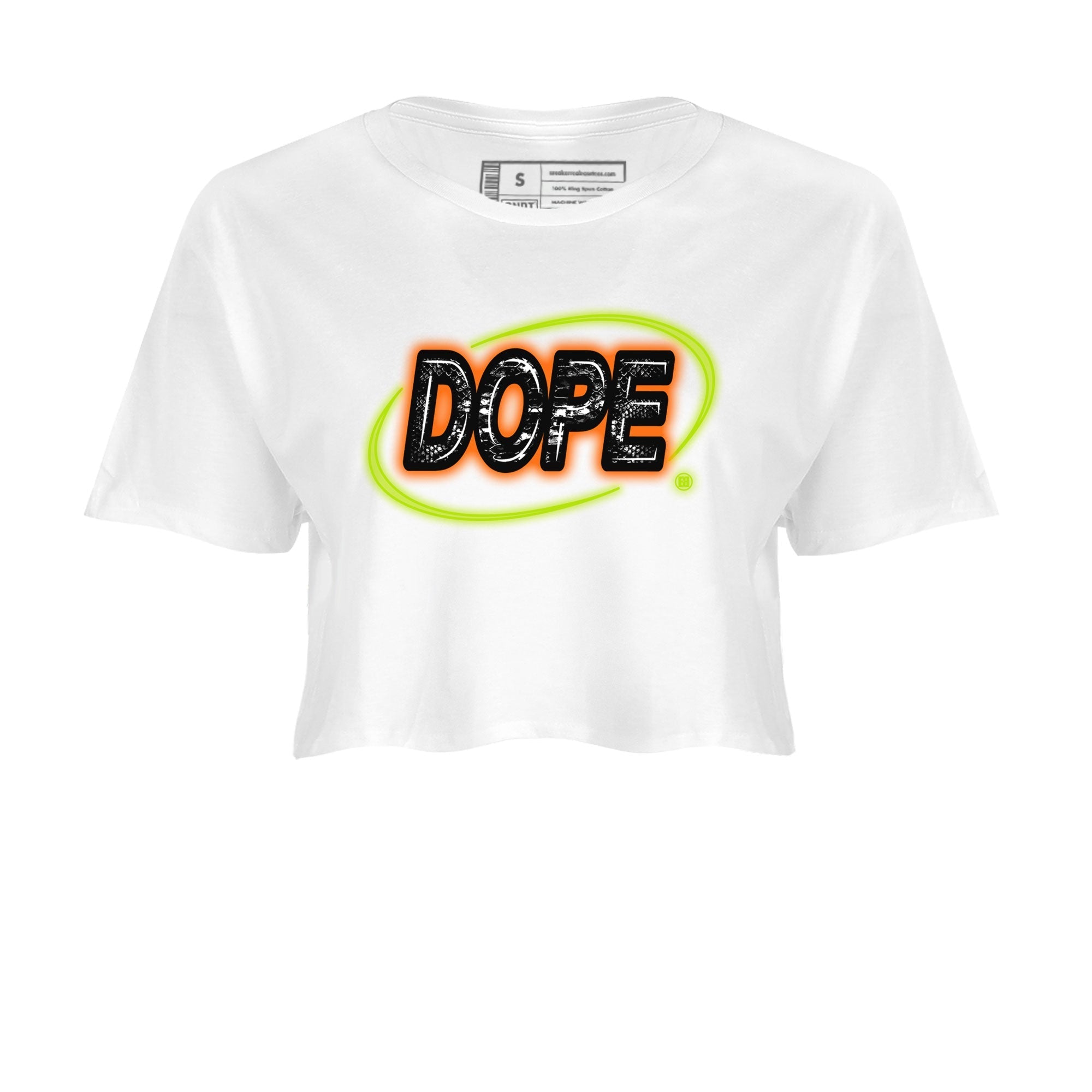 Nike Dunk Mid Halloween shirt to match jordans Dope Neon Sign sneaker tees Dunk Mid Halloween Drip Gear Zone White 2 Crop T-Shirt