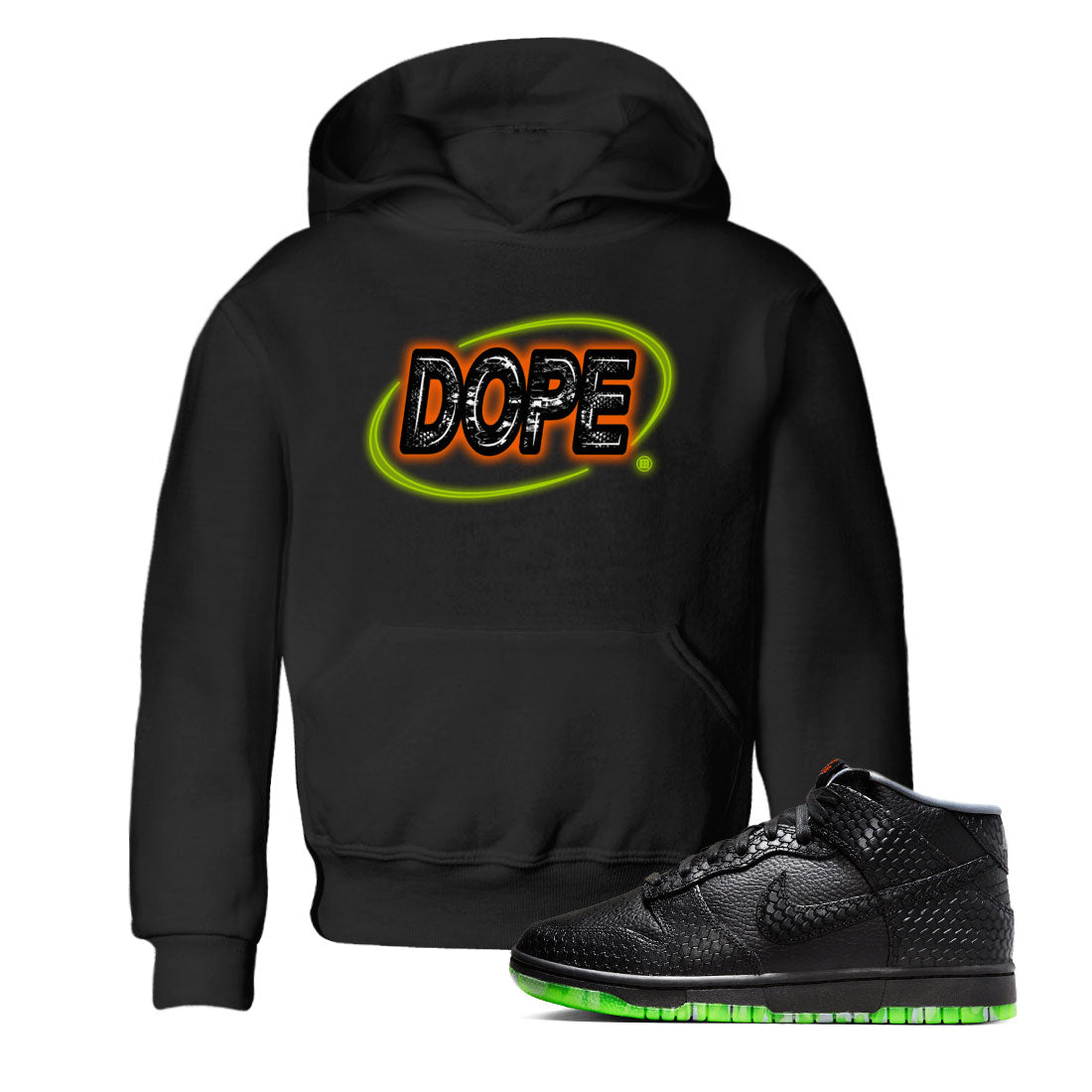 Nike Dunk Mid Halloween shirt to match jordans Dope Neon Sign sneaker tees Dunk Mid Halloween Drip Gear Zone Baby Toddler Black 1 T-Shirt