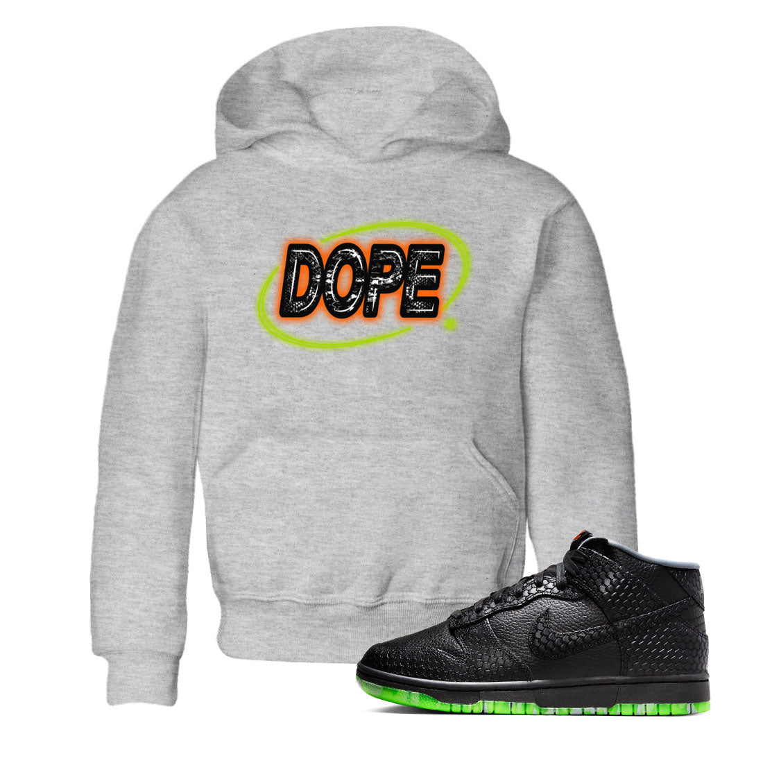 Nike Dunk Mid Halloween shirt to match jordans Dope Neon Sign sneaker tees Dunk Mid Halloween Drip Gear Zone Baby Toddler Heather Grey 1 T-Shirt