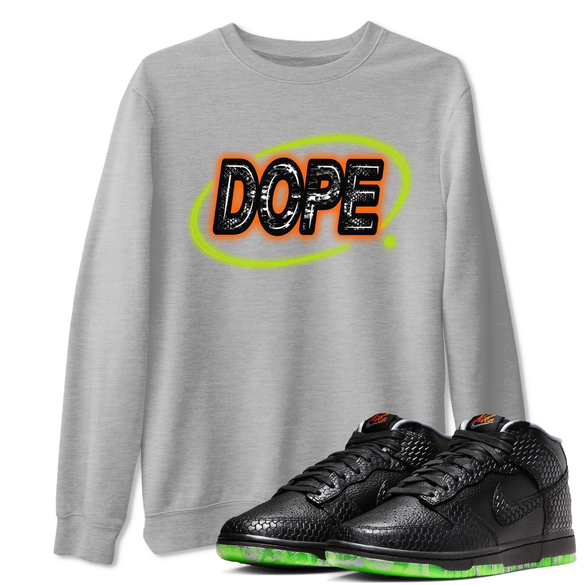 Nike Dunk Mid Halloween shirt to match jordans Dope Neon Sign sneaker tees Dunk Mid Halloween Drip Gear Zone Unisex Heather Grey 1 T-Shirt