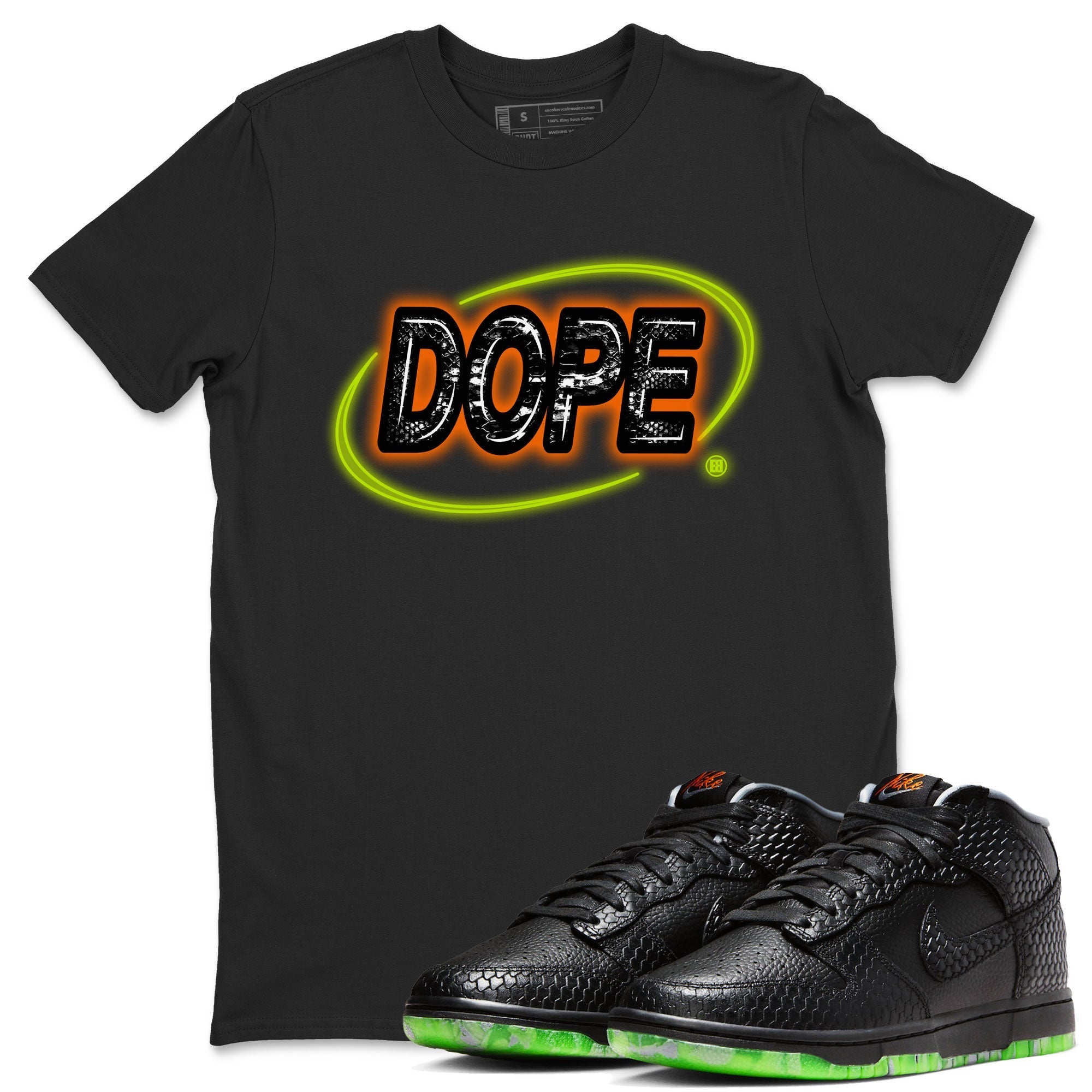 Nike Dunk Mid Halloween shirt to match jordans Dope Neon Sign sneaker tees Dunk Mid Halloween Drip Gear Zone Unisex Black 1 T-Shirt
