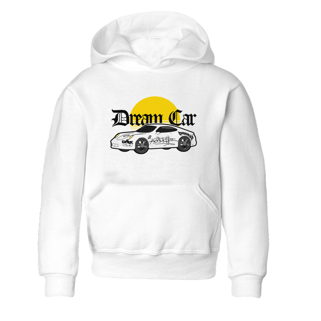 Air Jordan 1 Yellow Ochre shirt to match jordans Dream Car sneaker tees streetwear brand AJ1 Yellow Ochre Drip Gear Zone Brand baby toddler White 2 cotton Shirt