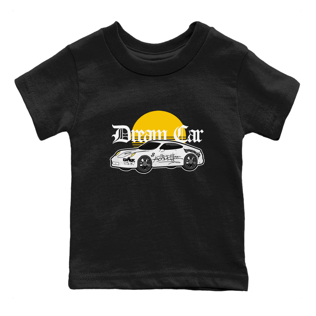 Air Jordan 1 Yellow Ochre shirt to match jordans Dream Car sneaker tees streetwear brand AJ1 Yellow Ochre Drip Gear Zone Brand baby toddler Black 2 cotton Shirt