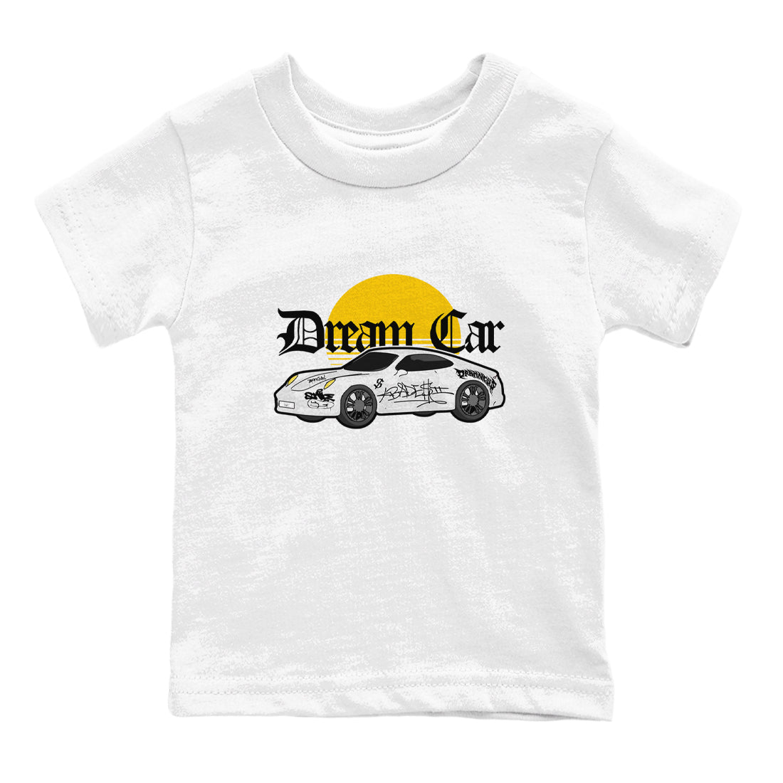 Air Jordan 1 Yellow Ochre shirt to match jordans Dream Car sneaker tees streetwear brand AJ1 Yellow Ochre Drip Gear Zone Brand baby toddler White 2 cotton Shirt