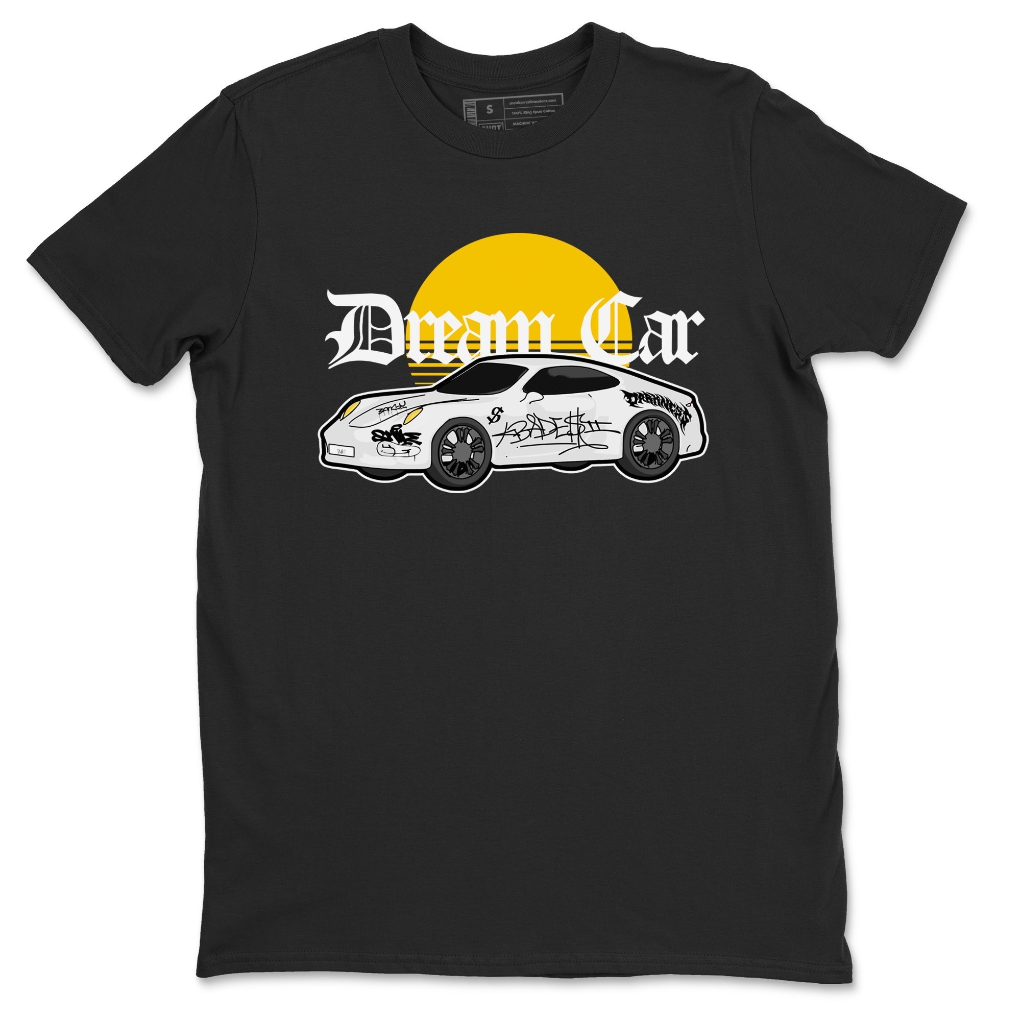 Air Jordan 1 Yellow Ochre shirt to match jordans Dream Car sneaker tees streetwear brand AJ1 Yellow Ochre Drip Gear Zone Brand unisex cotton Black 2 crew neck shirt