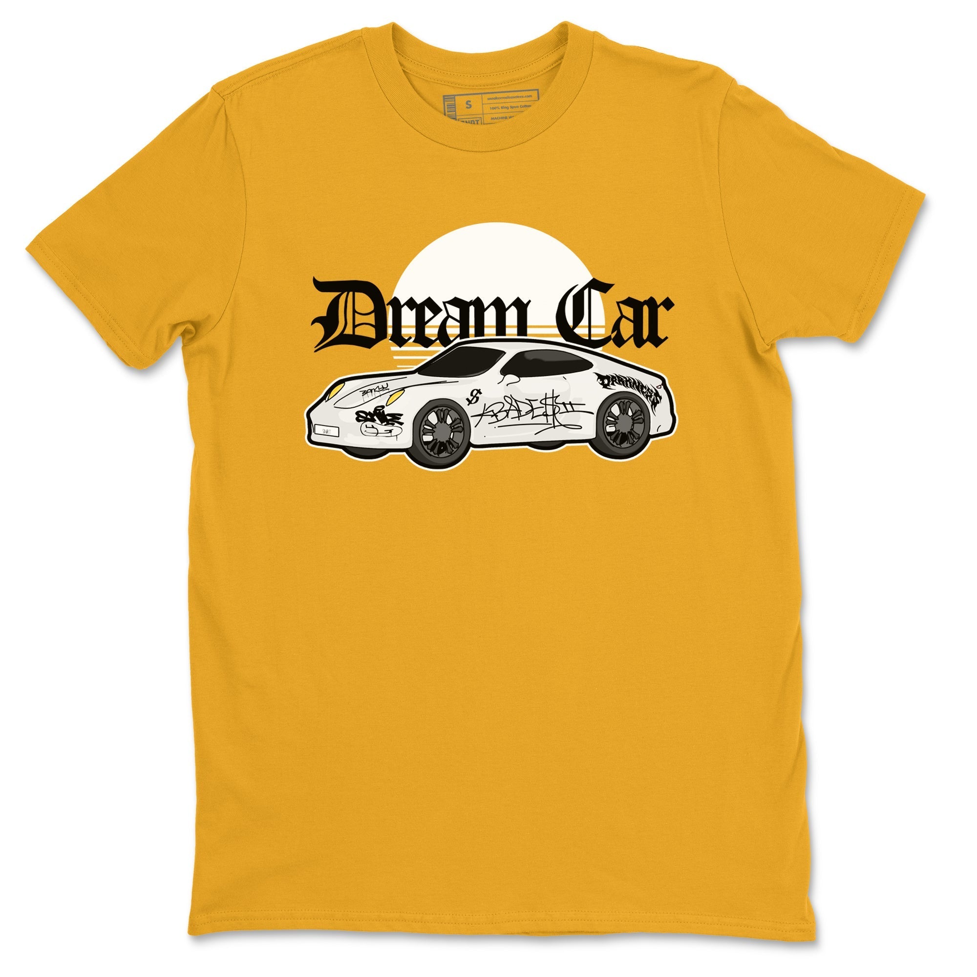 Air Jordan 1 Yellow Ochre shirt to match jordans Dream Car sneaker tees streetwear brand AJ1 Yellow Ochre Drip Gear Zone Brand unisex cotton Gold 2 crew neck shirt