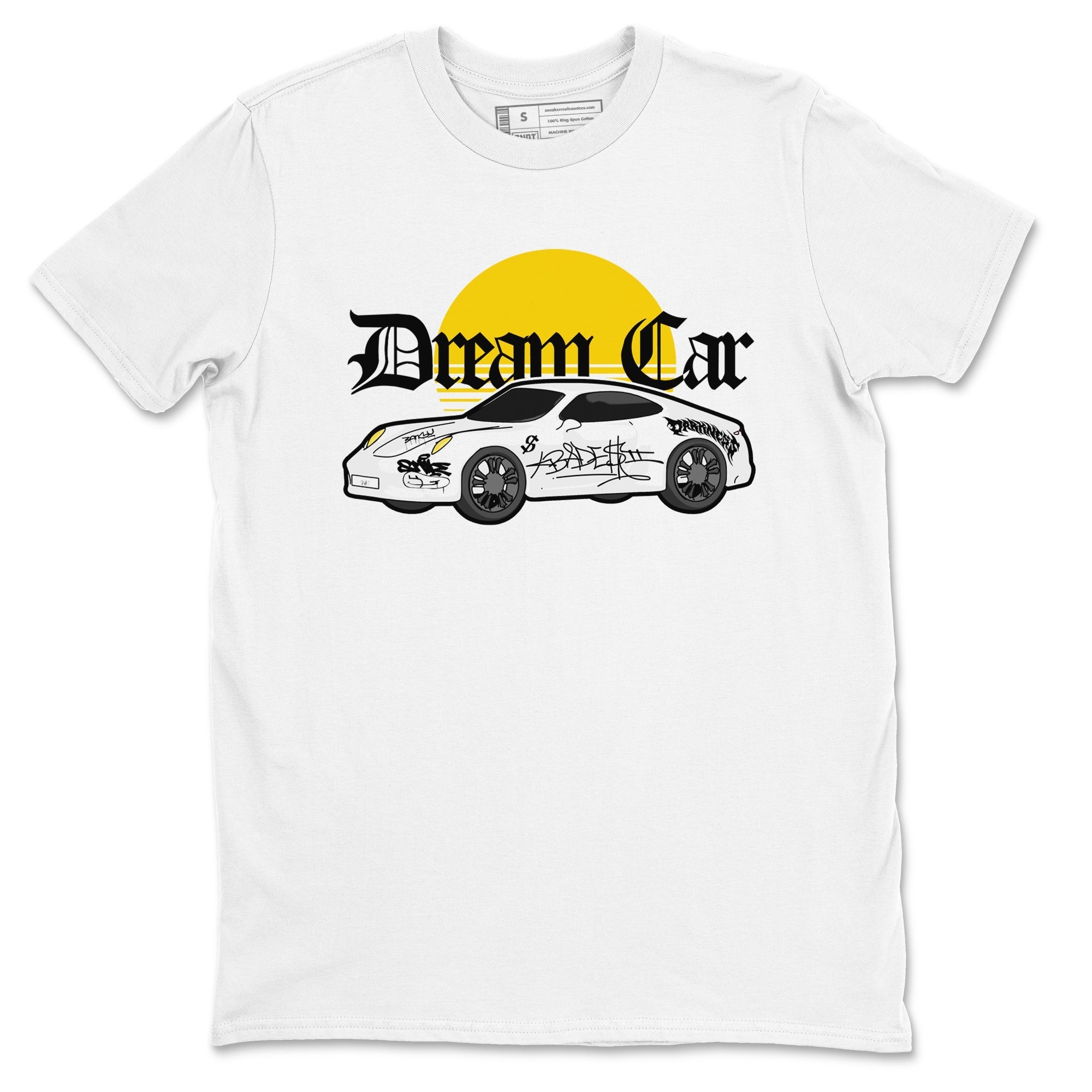 Air Jordan 1 Yellow Ochre shirt to match jordans Dream Car sneaker tees streetwear brand AJ1 Yellow Ochre Drip Gear Zone Brand unisex cotton White 2 crew neck shirt