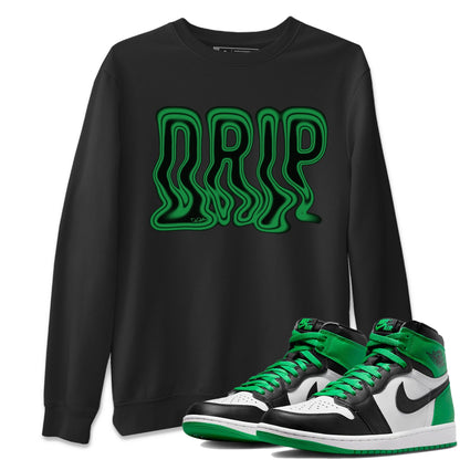 Air Jordan 1 Celtics Sneaker Tees Drip Gear Zone Drip Sneaker Tees AJ1 High OG Lucky Green Shirt Unisex Shirts Black 1