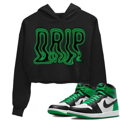 Air Jordan 1 Celtics Sneaker Tees Drip Gear Zone Drip Sneaker Tees AJ1 High OG Lucky Green Shirt Women's Shirts Black 1