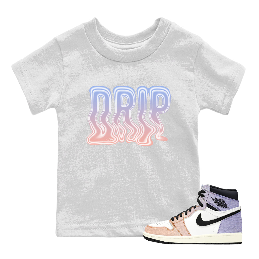 Air Jordan 1 Skyline Sneaker Tees Drip Gear Zone Drip Sneaker Tees AJ1 Skyline Shirt Kids Shirts White 1