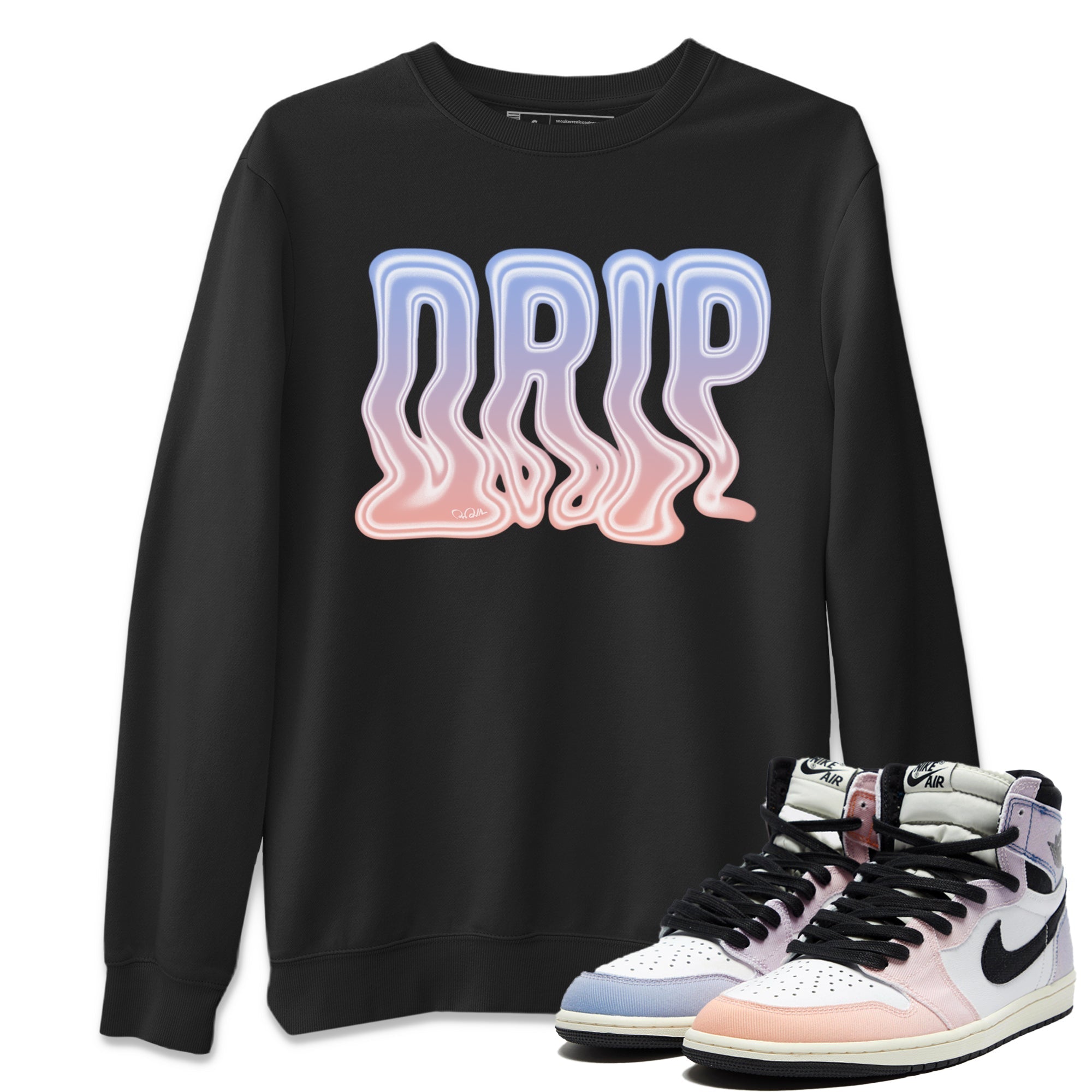 Air Jordan 1 Skyline Drip Crew Neck Sneaker Tees Air Jordan 1 Skyline Sneaker T-Shirts Washing and Care Tip