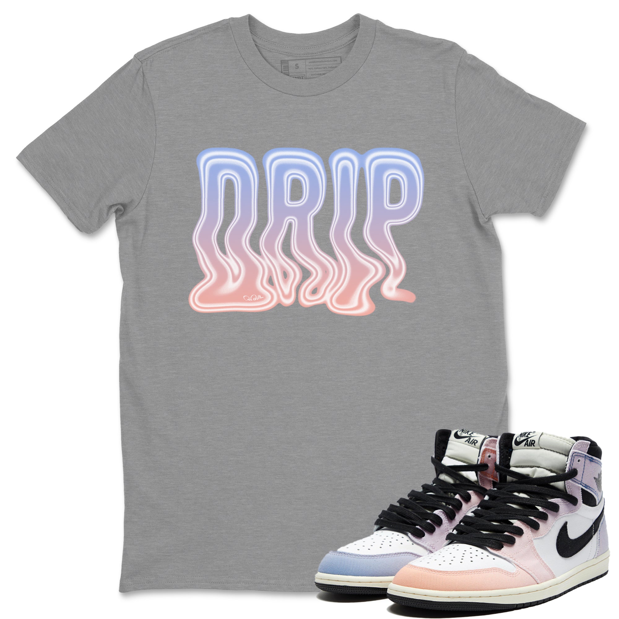 Air Jordan 1 Skyline Drip Crew Neck Sneaker Tees Air Jordan 1 Skyline Sneaker T-Shirts Size Chart