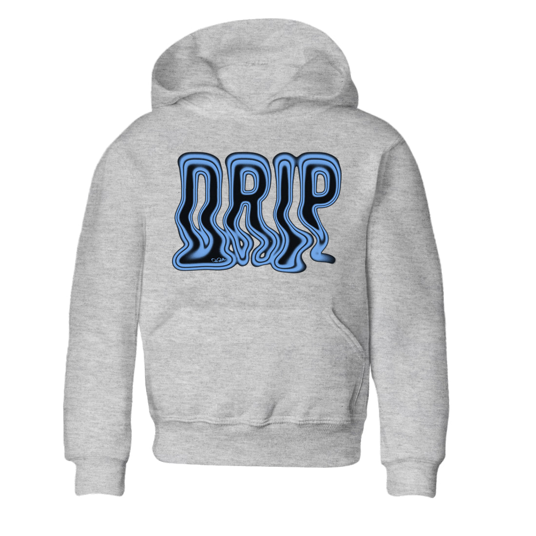 Air Jordan 1 University Blue Sneaker Match Tees Drip Sneaker Tees AJ1 OG High University Blue Sneaker Release Tees Kids Shirts Heather Grey 2