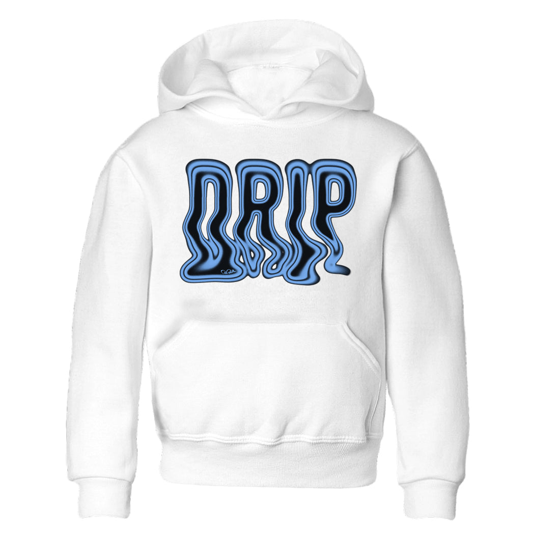 Air Jordan 1 University Blue Sneaker Match Tees Drip Sneaker Tees AJ1 OG High University Blue Sneaker Release Tees Kids Shirts White 2