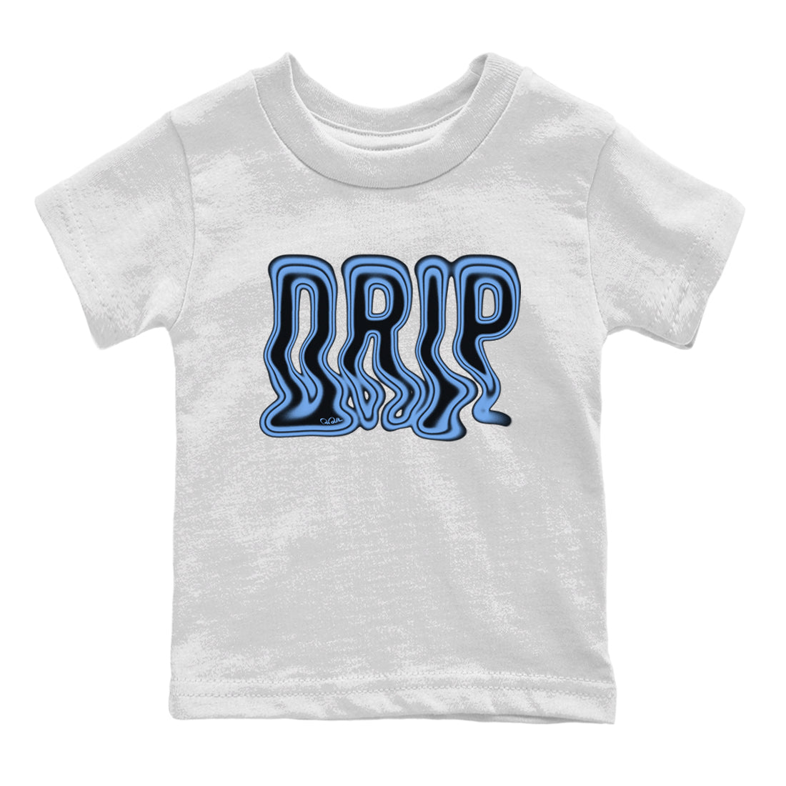 Air Jordan 1 University Blue Sneaker Match Tees Drip Sneaker Tees AJ1 OG High University Blue Sneaker Release Tees Kids Shirts White 2