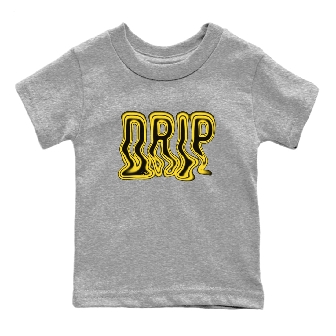 Air Jordan 4 Thunder Sneaker Tees Drip Gear Zone Drip Sneaker Tees AJ4 Thunder Jumpman Shirt Kids Shirts Heather Grey 2