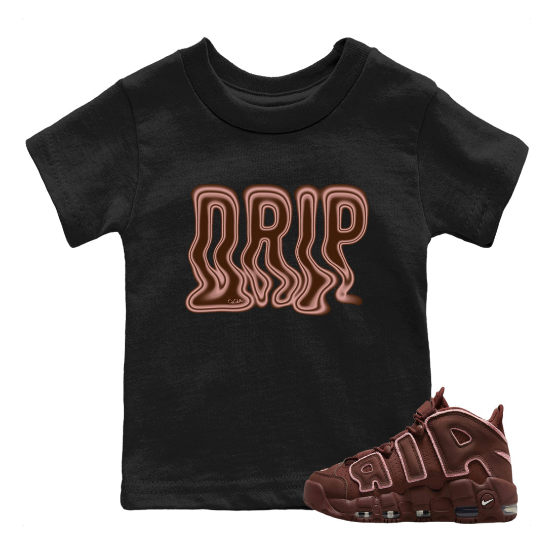 Air More Uptempo Valentines Day Sneaker Tees Drip Gear Zone Drip Sneaker Tees Nike Uptempo Valentines Day Shirt Kids Shirts Black 1