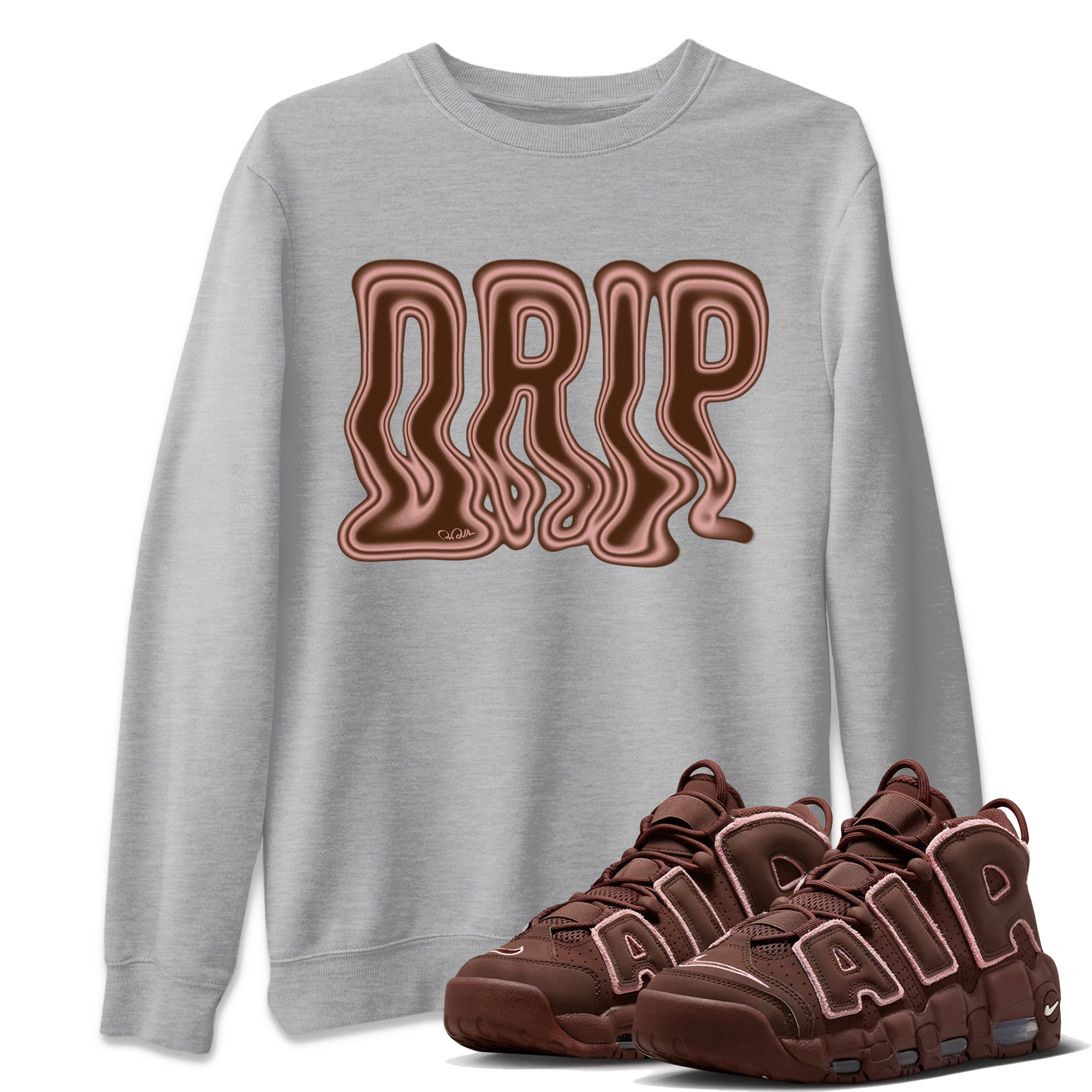 Air More Uptempo Valentines Day Sneaker Tees Drip Gear Zone Drip Sneaker Tees Nike Uptempo Valentines Day Shirt Unisex Shirts Heather Grey 1