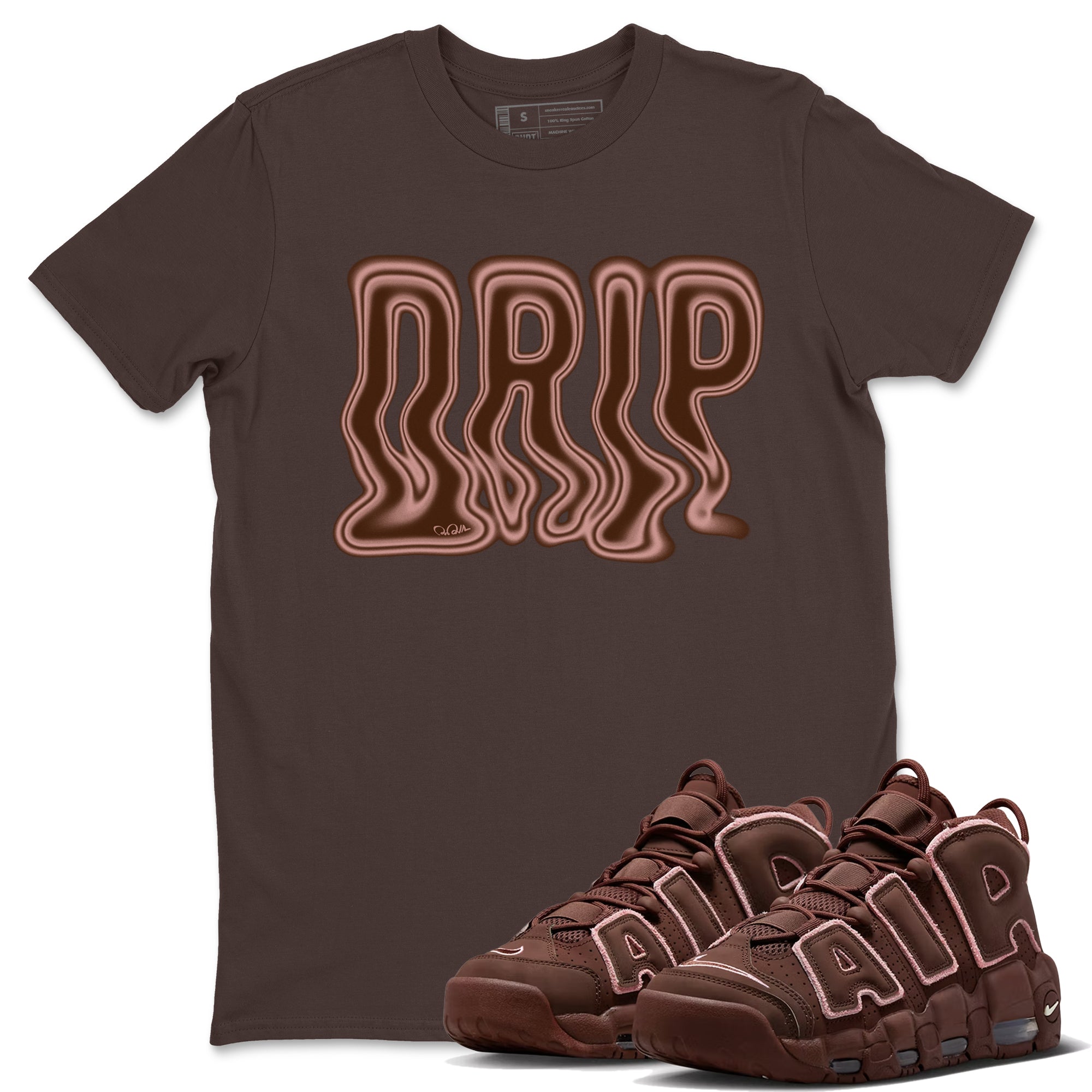 Air More Uptempo Valentines Day Drip Crew Neck Sneaker Tees Nike Uptempo Valentines Day Sneaker T-Shirts Washing and Care Tip