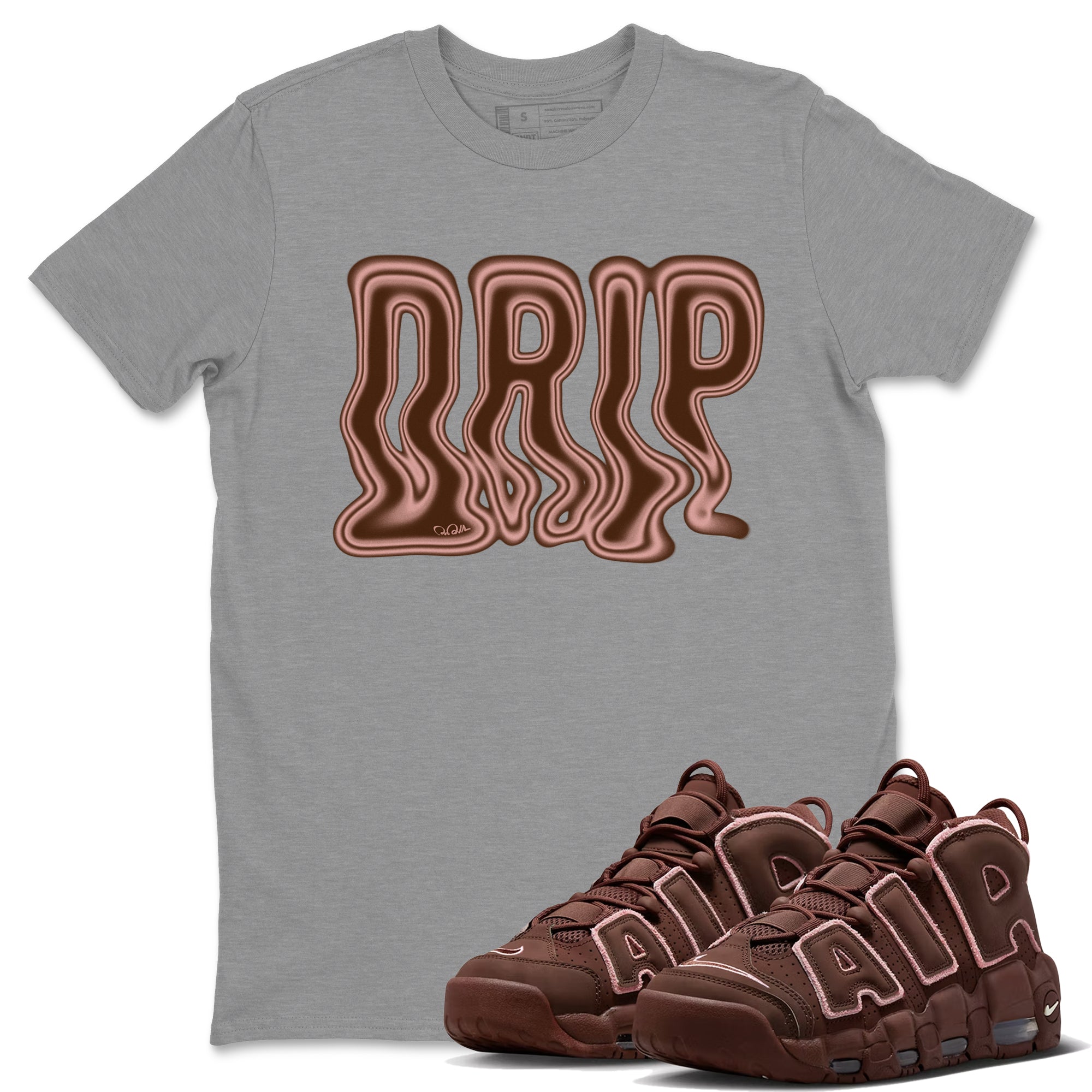 Air More Uptempo Valentines Day Drip Crew Neck Sneaker Tees Nike Uptempo Valentines Day Sneaker T-Shirts Size Chart