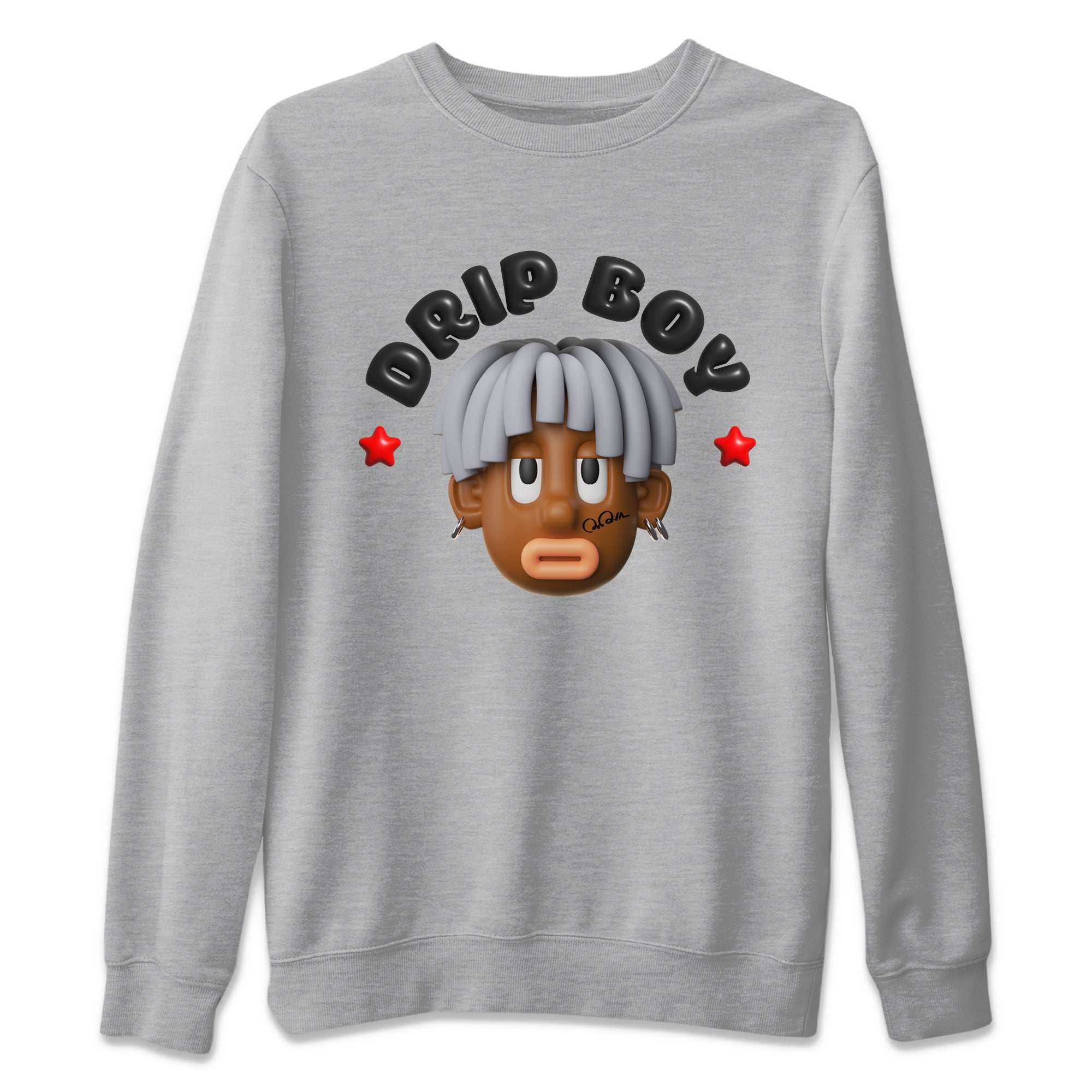 Air Jordan 13 Black Flint Sneaker Tees Drip Gear Zone Drip Boy Sneaker Tees AJ13 Retro Black Flint Shirt Unisex Shirts Heather Grey 2