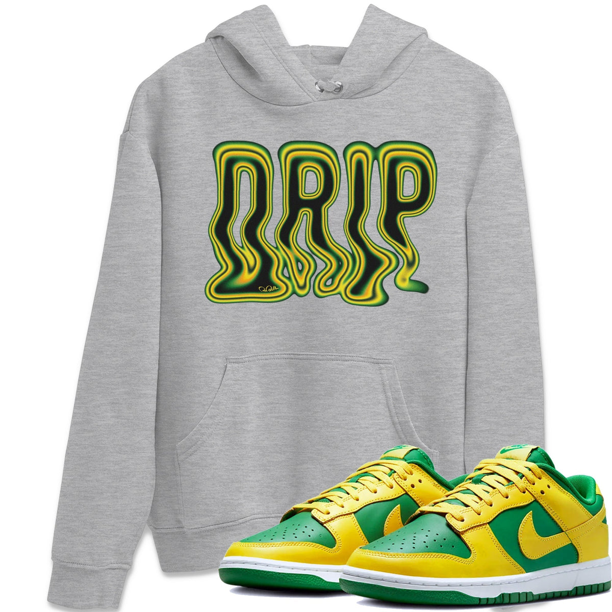Dunk Reverse Brazil Sneaker Match Tees Drip Typo Sneaker Tees Dunk Reverse Brazil Jordan to match sneaker T-Shirt Crew Neck Shirts