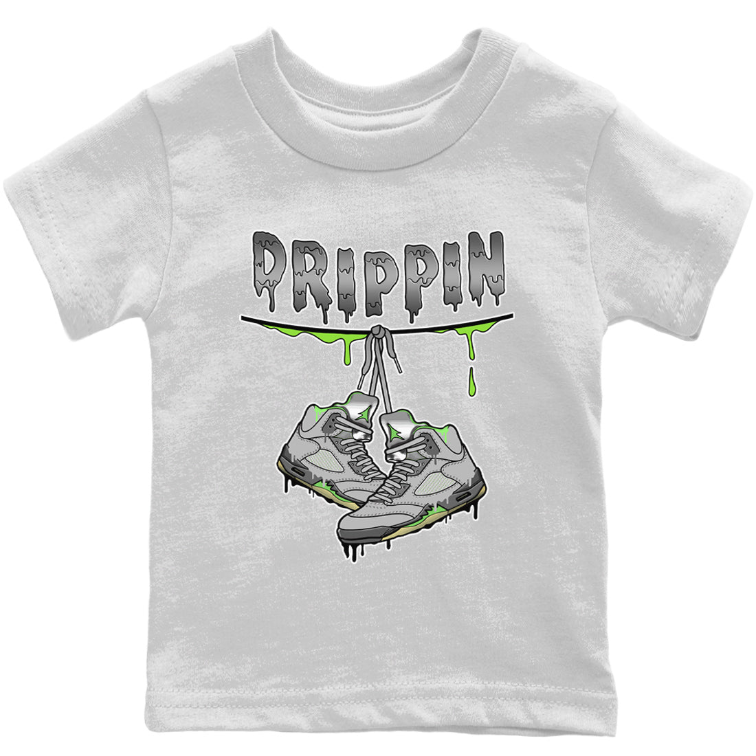 Jordan 5 Green Bean Sneaker Matching T-Shirt Drippin Sneaker Tees Jordan 5 Green Bean Sneaker Release Tees Kids Shirts
