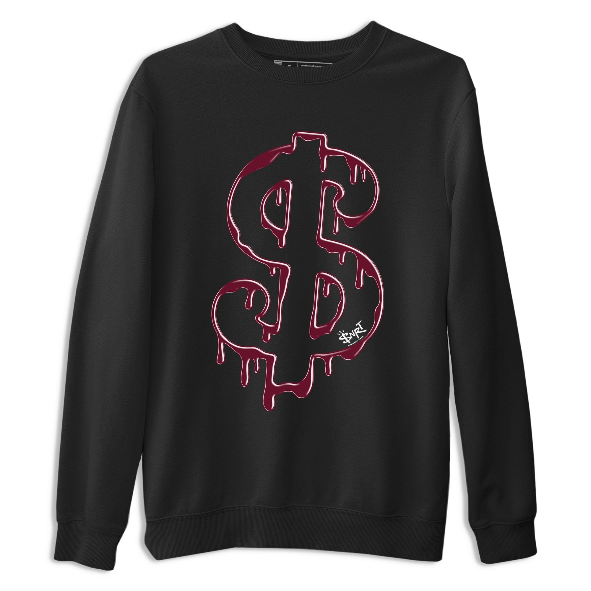 AJ1 Metallic Burgundy shirt to match jordans Dripping Dollar sneaker match tee Air Jordan 1 Metallic Burgundy Drip Gear Zone unisex cotton Black 2 crew neck shirt