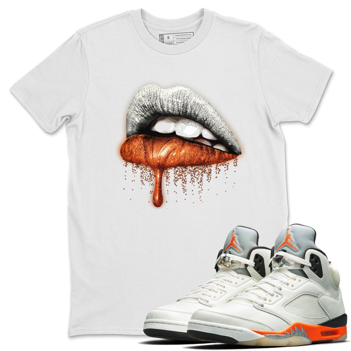 Jordan 5 Shattered Backboard Shirt To Match Jordans Dripping Lip Sneaker Tees Jordan 5 Shattered Backboard Drip Gear Zone Sneaker Matching Clothing Unisex Shirts