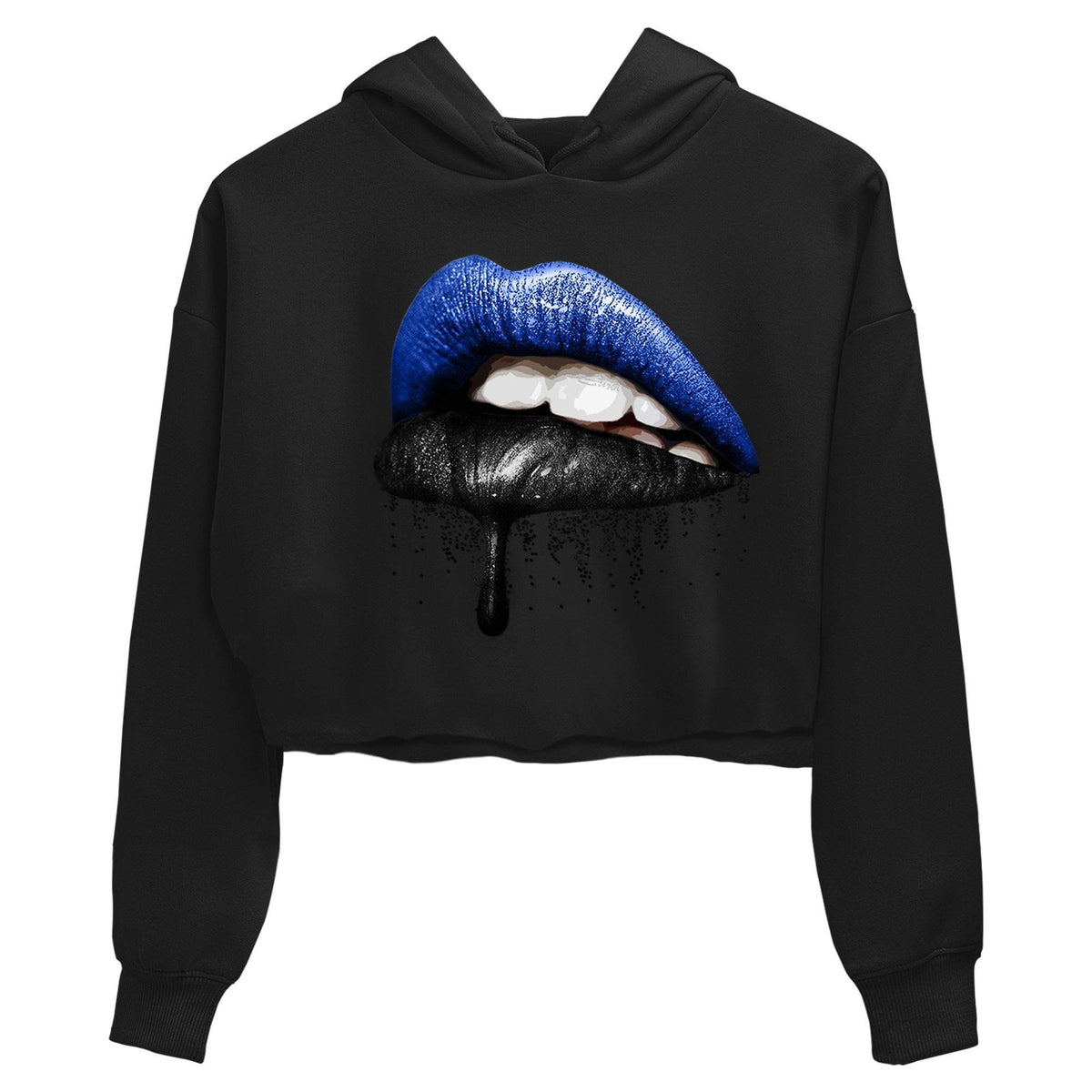 Jordan 1 Royal Black Sneaker Matching T-Shirt Dripping Lips Sneaker Tees Jordan 1 Royal Black Sneaker Release Tees Women's Shirts