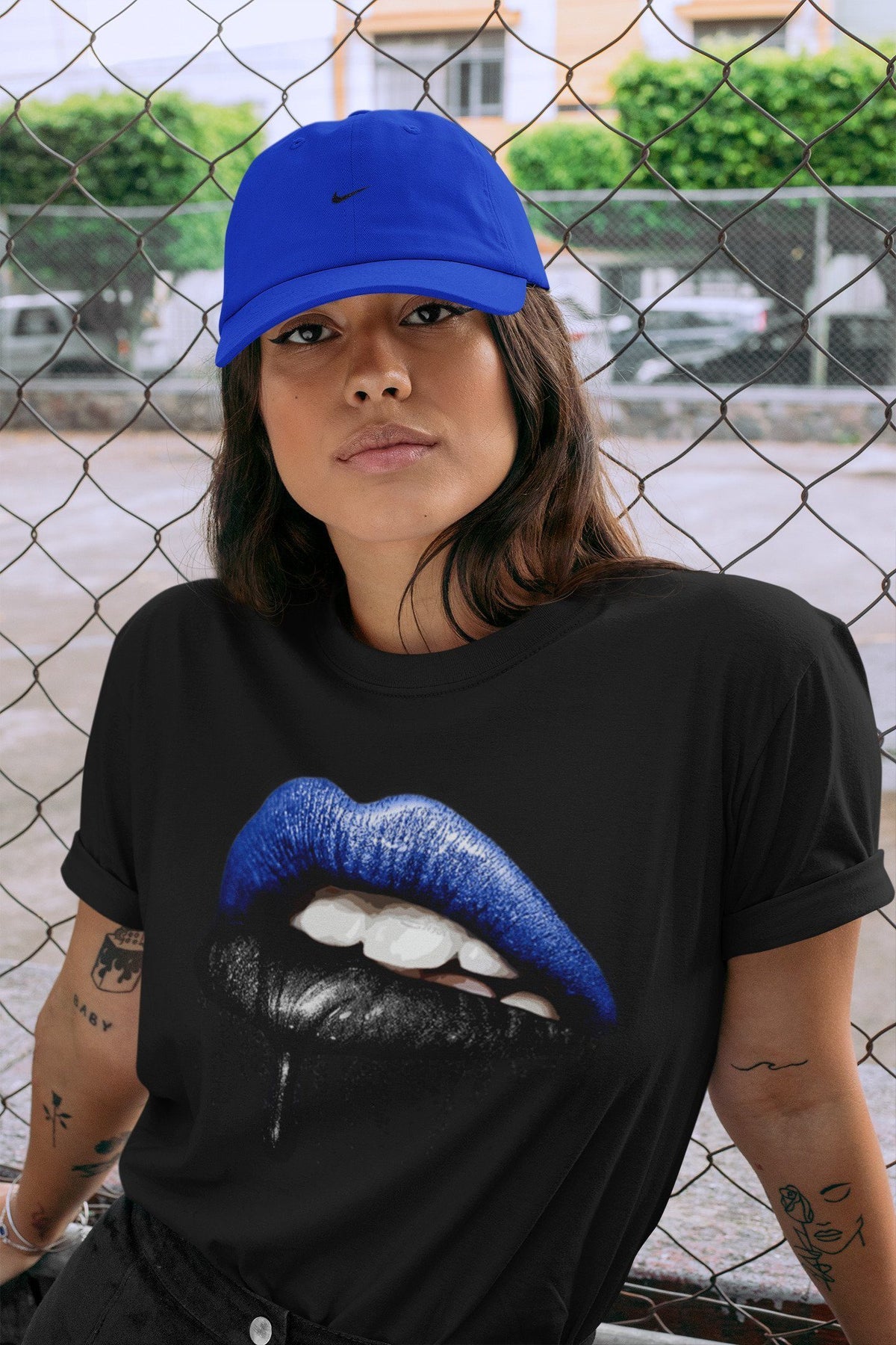 Jordan 1 Royal Black Shirt To Match Jordans Dripping Lips Sneaker Tees Jordan 1 Royal Black Drip Gear Zone Sneaker Matching Clothing Unisex Shirts