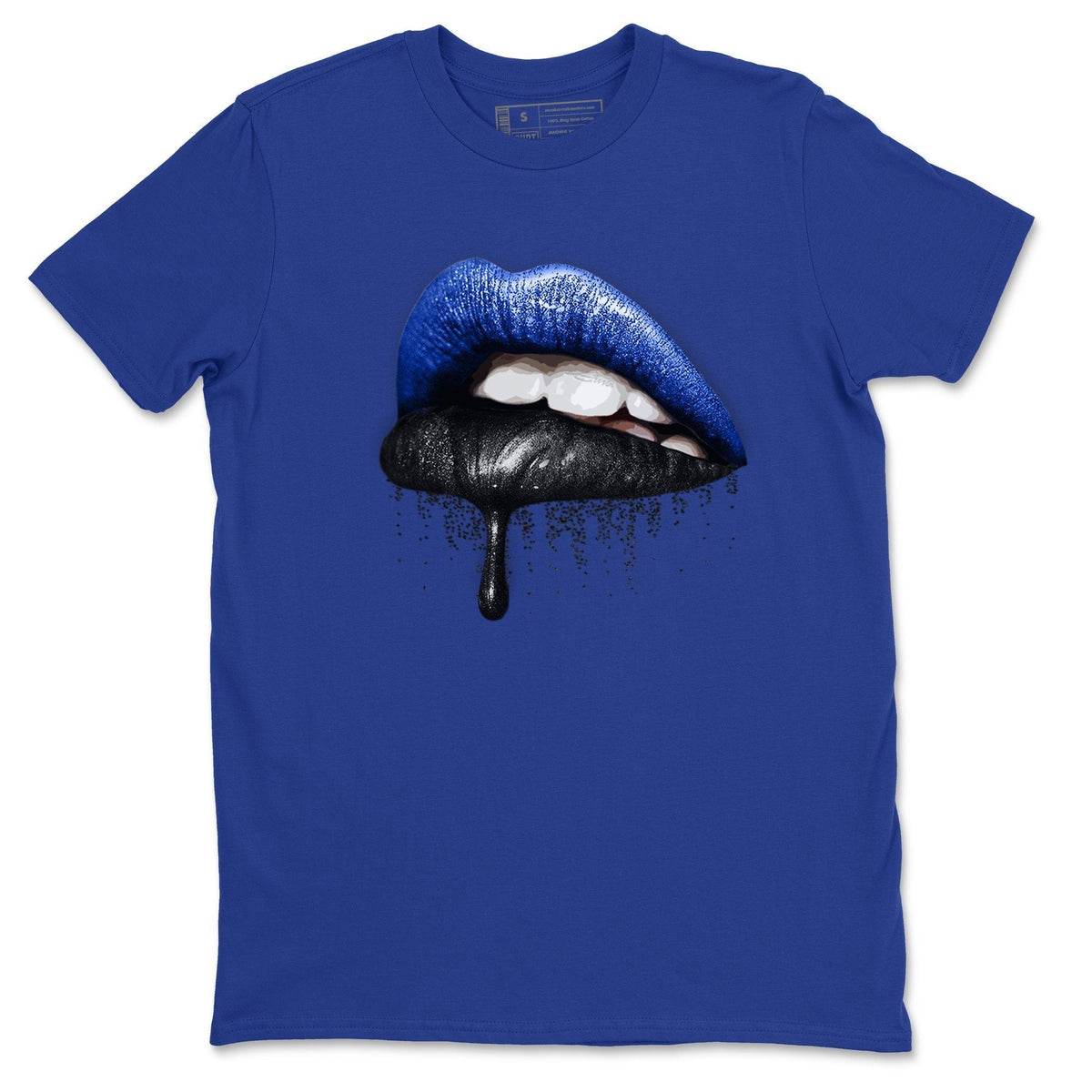 Jordan 1 Royal Black Shirt To Match Jordans Dripping Lips Sneaker Tees Jordan 1 Royal Black Drip Gear Zone Sneaker Matching Clothing Unisex Shirts