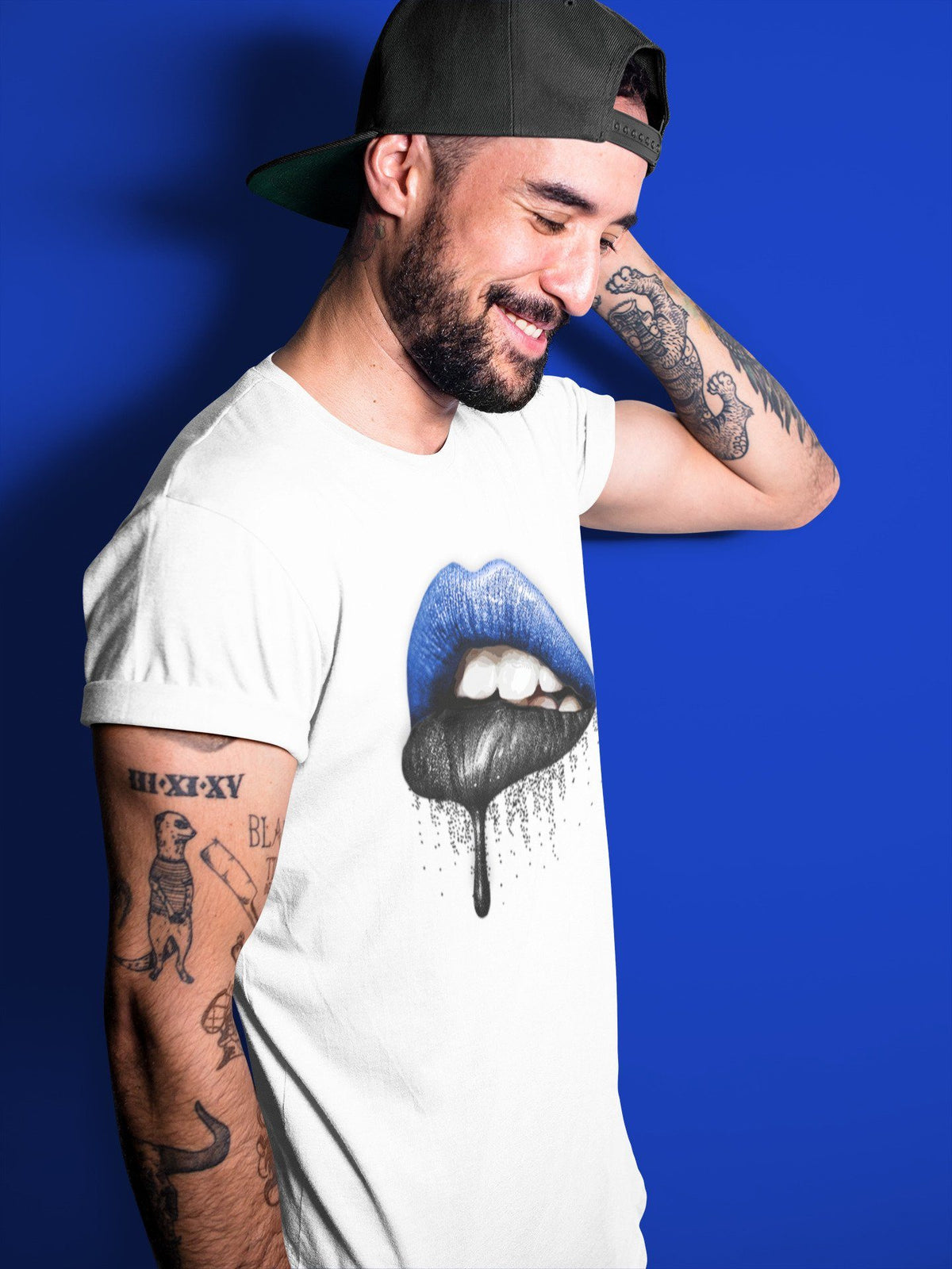 Jordan 1 Royal Black Shirt To Match Jordans Dripping Lips Sneaker Tees Jordan 1 Royal Black Drip Gear Zone Sneaker Matching Clothing Unisex Shirts