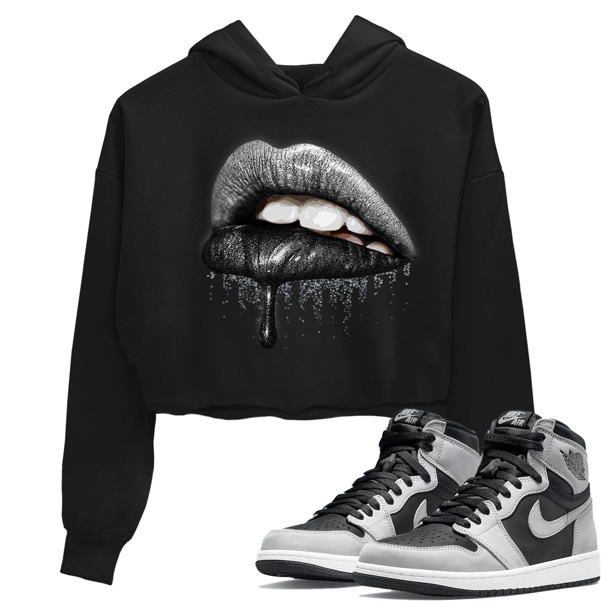 Jordan 1 Shadow 2.0 Sneaker Matching T-Shirt Dripping Lips Sneaker Tees Jordan 1 Shadow 2.0 Sneaker Release Tees Women's Shirts