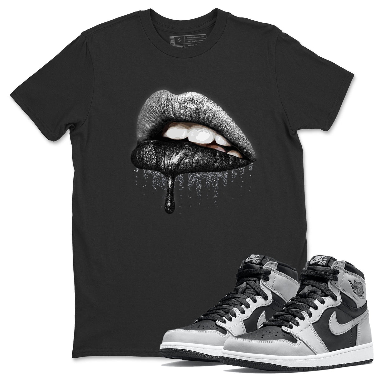 Jordan 1 Shadow 2.0 Shirt To Match Jordans Dripping Lips Sneaker Tees Jordan 1 Shadow 2.0 Drip Gear Zone Sneaker Matching Clothing Unisex Shirts